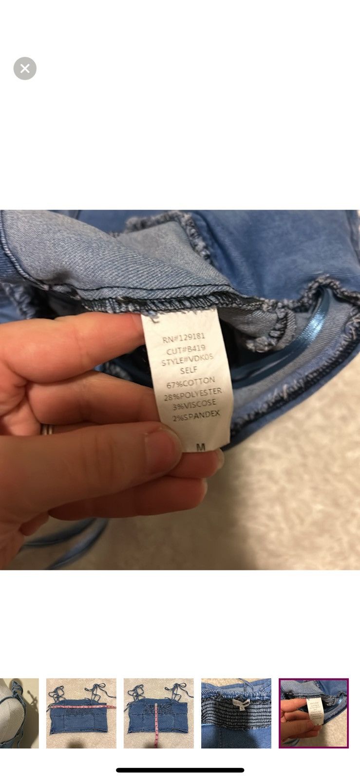Fashion Nova Fashion nova medium chambray crop top Size M / US 6-8 / IT 42-44 - 7 Thumbnail