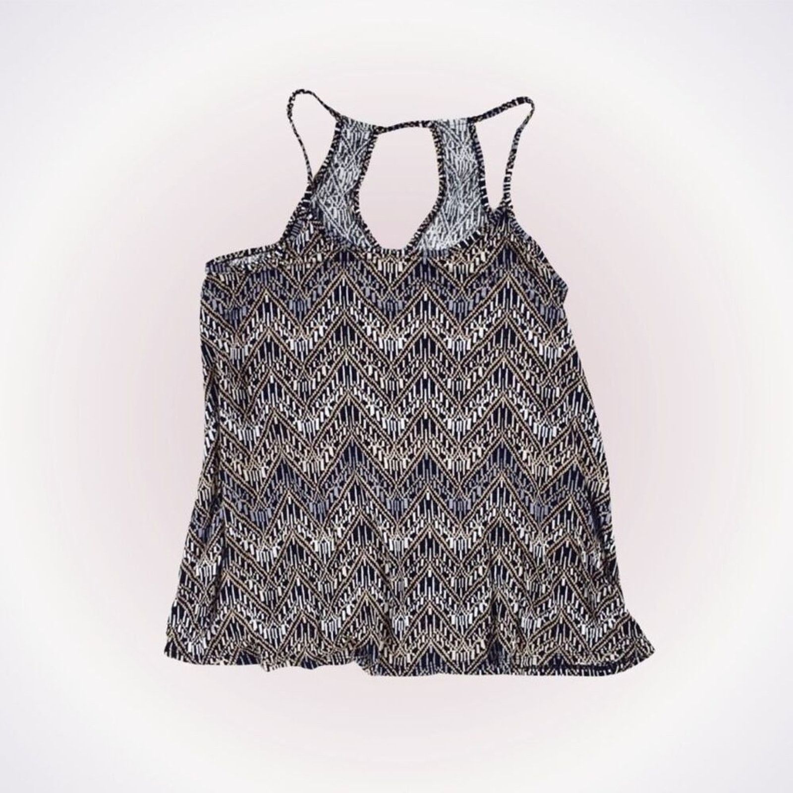 Old Navy Old Navy Neutral Aztec Print High Neck Tank Top | Sz S Size S / US 4 / IT 40 - 1 Thumbnail