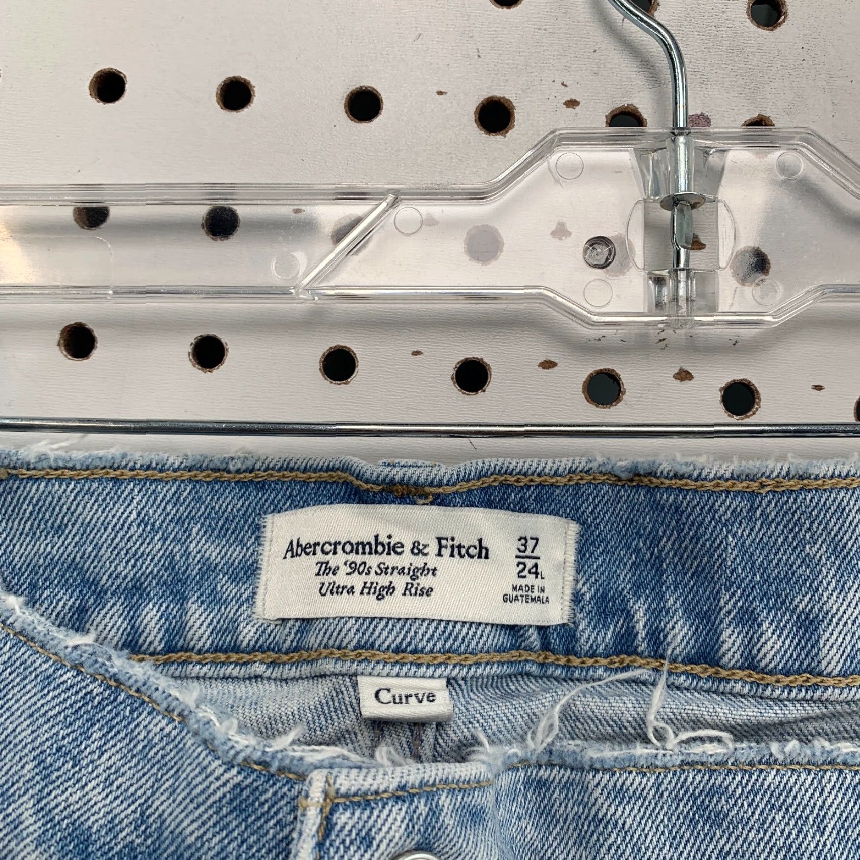 Abercrombie & Fitch VINTAGE Abercrombie & Fitch Jeans Women 90s Straight Ultra High Rise Curvy Blue Denim 37/32" Size 25" / US 0 / IT 36 - 7 Thumbnail