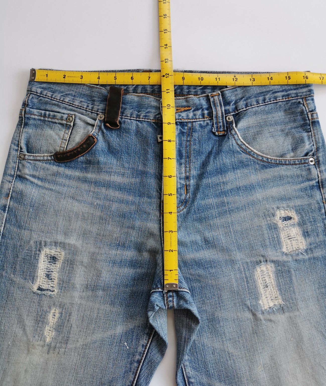 semanticdesign Semanticdesign Reworked Repair Ankle Jeans Size US 33 - 12 Thumbnail
