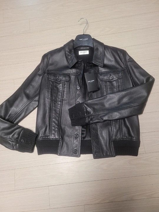 Saint Laurent Paris Saint laurent 70‘s leather trucker jacket in lambskin sz50 Size US M / EU 48-50 / 2 - 6 Thumbnail