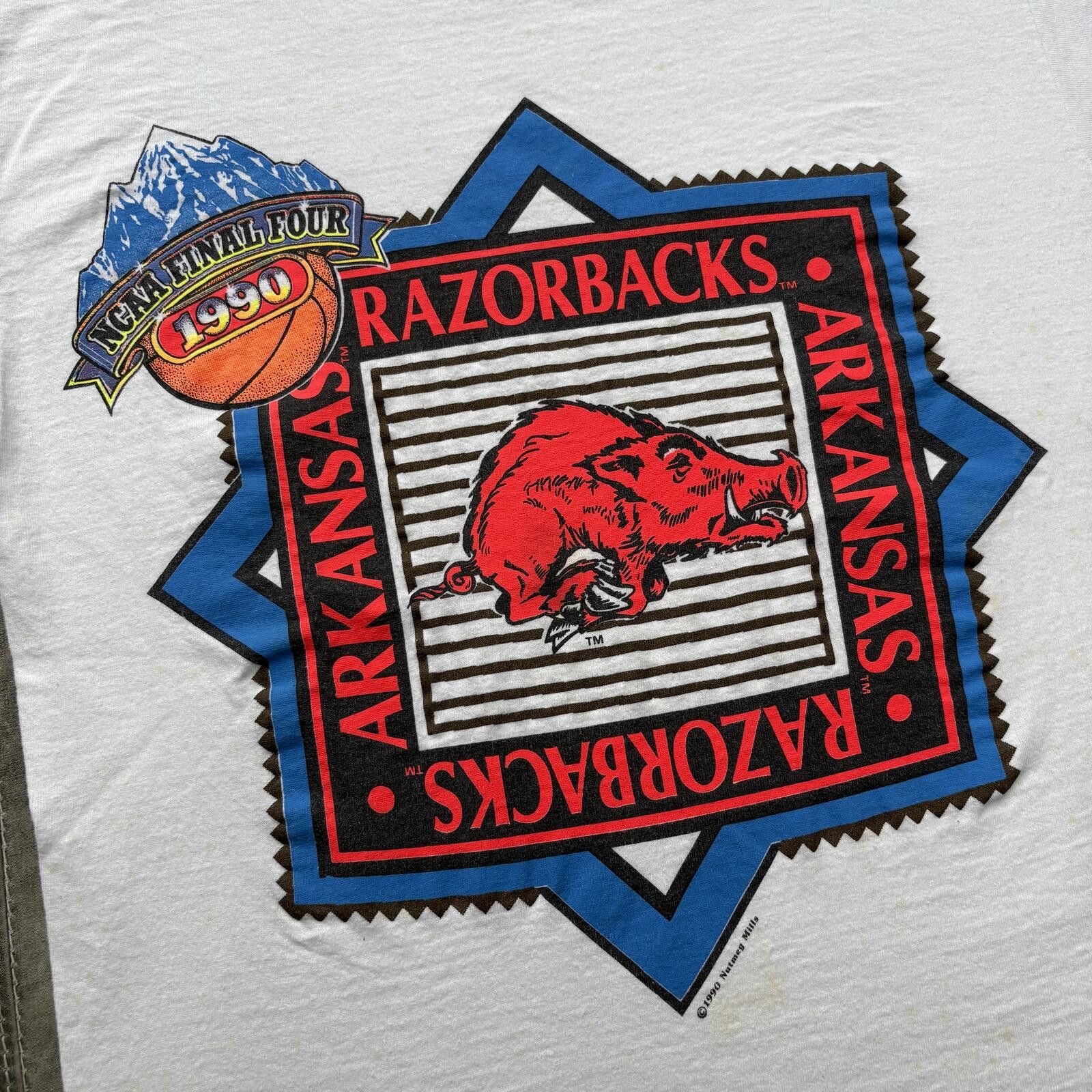 Nutmeg Vintage 90s Arkansas Razorbacks Basketball Final Four Shirt Size US M / EU 48-50 / 2 - 2 Thumbnail