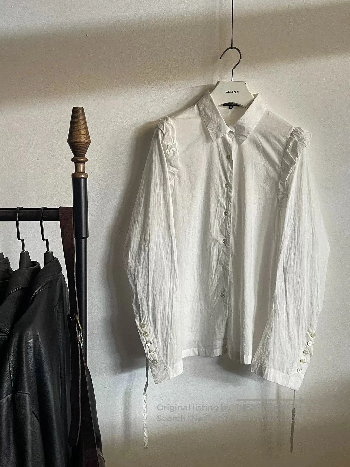 Ann Demeulemeester Ann Demeulemeester White Back Tie Shirt. Size XS / US 0-2 / IT 36-38 - 4 Thumbnail