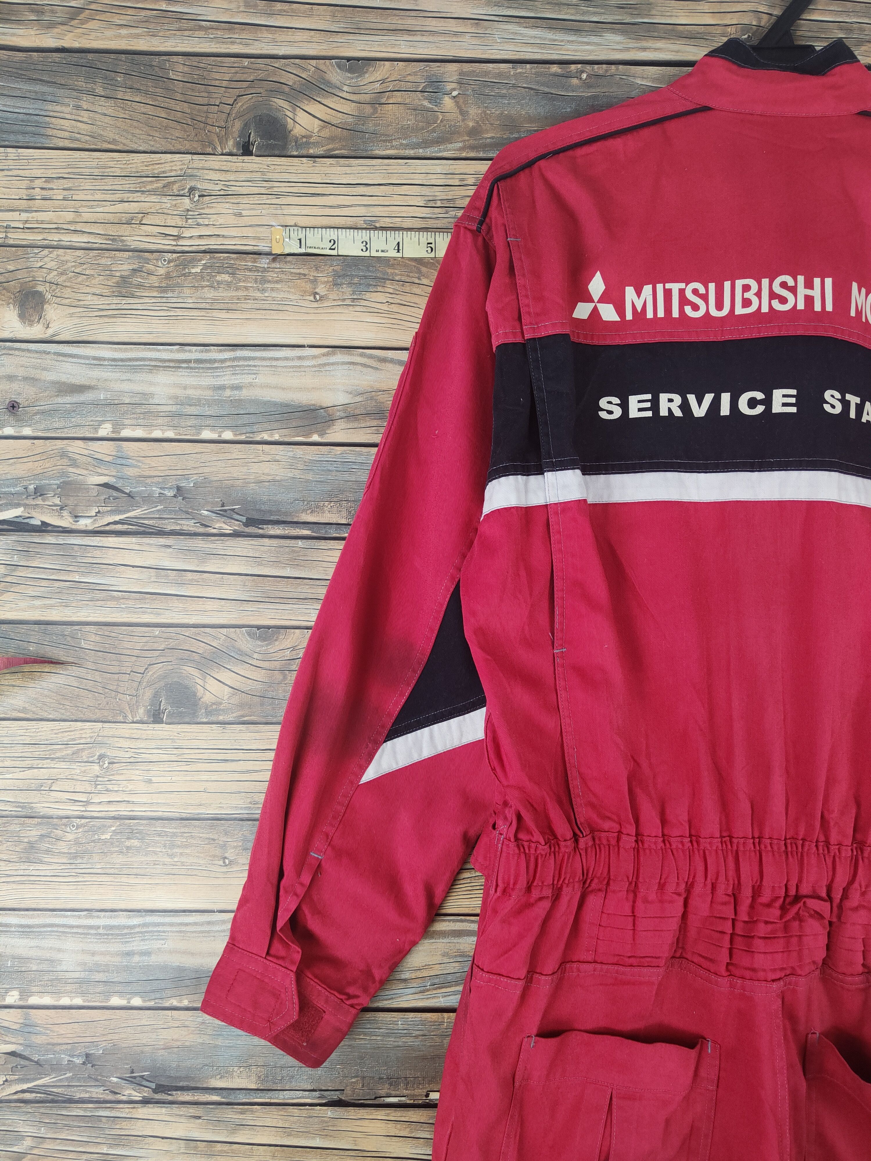 Vintage DL Rally Art Red Mitsubishi Motors staff Coverall #46-201T Size US 34 / EU 50 - 15 Thumbnail