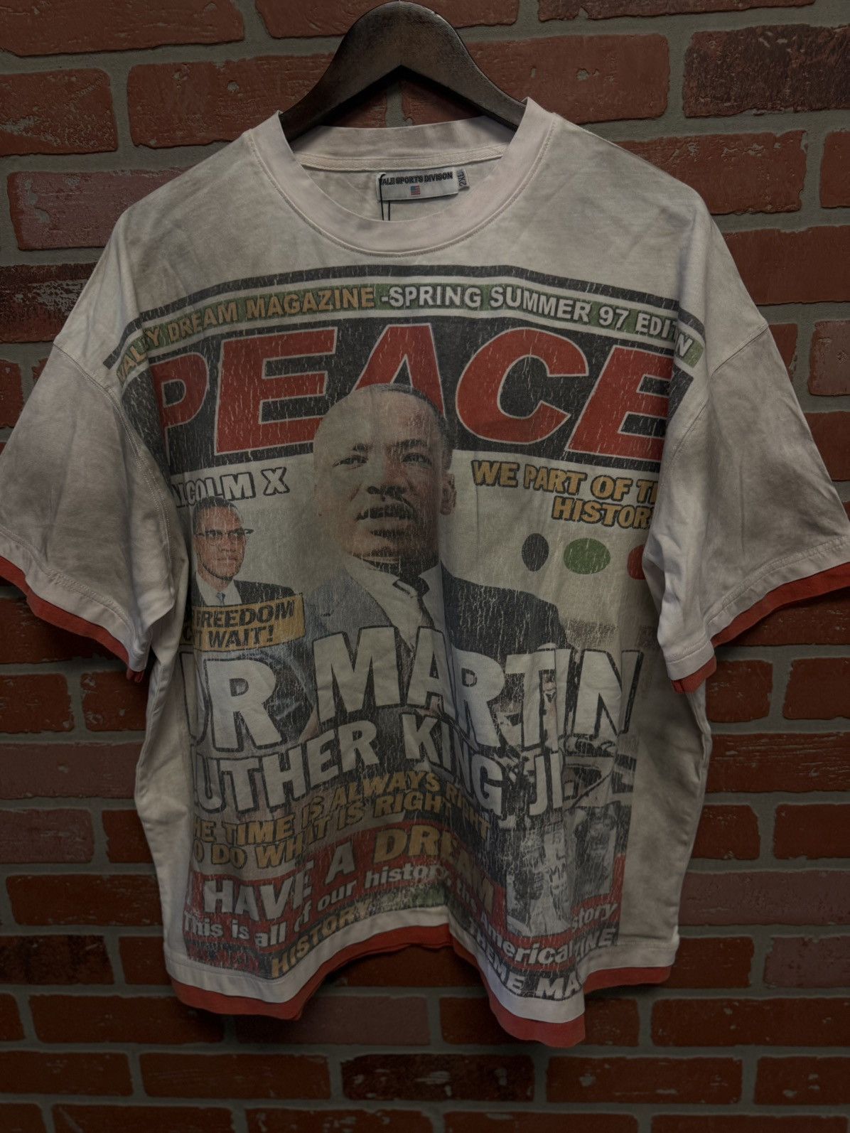 Vale Vale Valley Peace Tee Shirt Red White Size XXL (NEW) Size US XXL / EU 58 / 5 - 4 Thumbnail