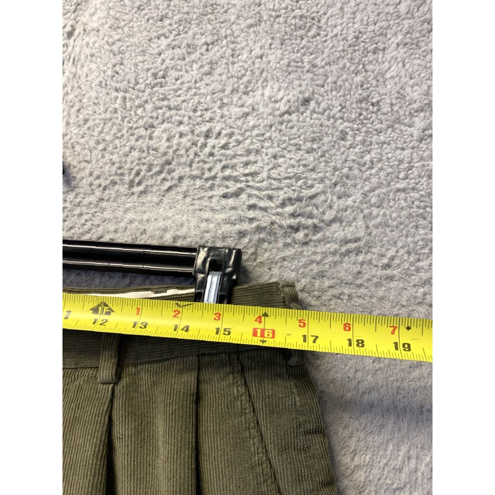 Lands' End Lands' End Pants Men Chino Corduroy Dark Olive 33x32 Straight Casual Flat Front Pockets Vintage No Size US 33 - 3 Thumbnail