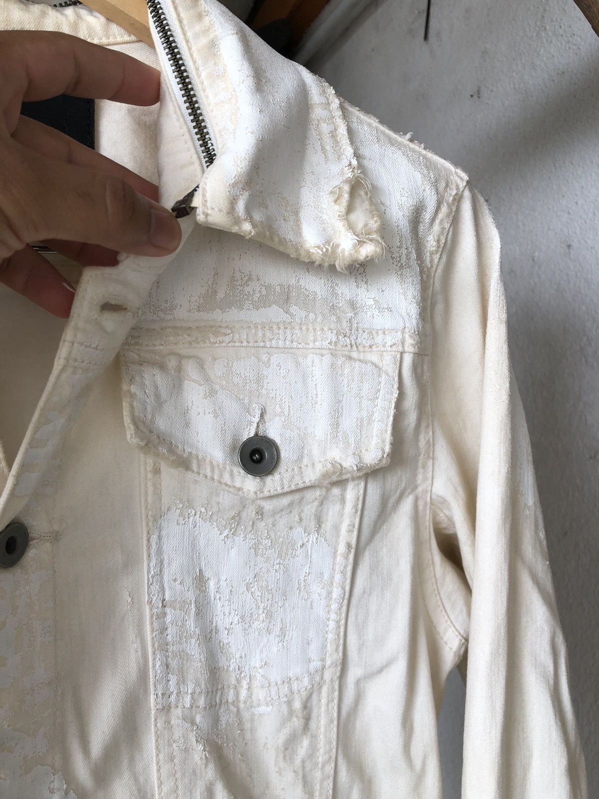 Le Grande Bleu (L.G.B.) Authentic❗️Le Grande Bleu LGB Splash Distressed Denim Jacket Size US XS / EU 42 / 0 - 16 Thumbnail