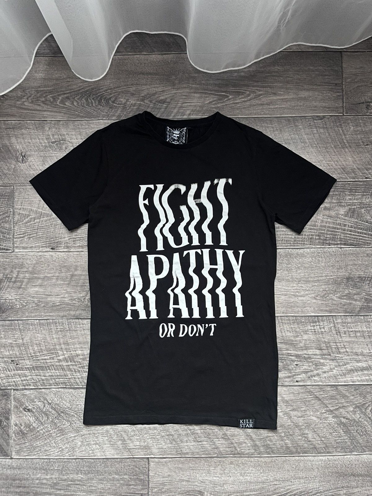 Killstar Killstar Vintage Fight Apathy Or Don’t Black T-Shirt Size US S / EU 44-46 / 1 - 1 Thumbnail