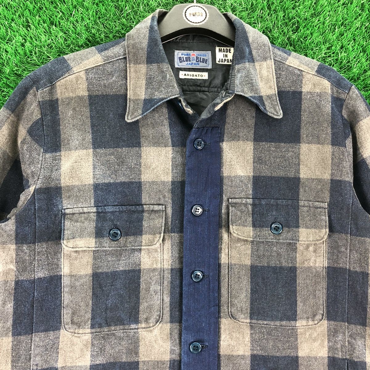 Blue Blue Japan Vintage Flannel Checkered Pure Indigo by Blue Blue Japan Size US M / EU 48-50 / 2 - 7 Thumbnail
