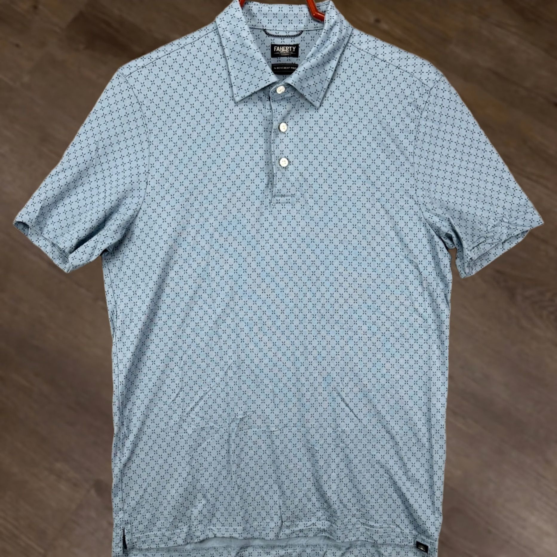 Faherty Faherty Polo Shirt Mens Small Blue The Movement Rugby Stretch Pima Cotton Blend Size US S / EU 44-46 / 1 - 1 Thumbnail