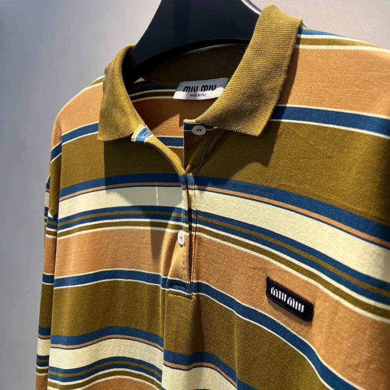 Miu Miu Miu Miu 24 Spring/Summer Collection Striped Long Sleeve Size US S / EU 44-46 / 1 - 3 Thumbnail