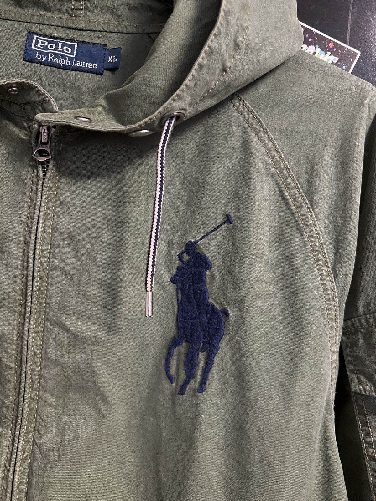 Polo Ralph Lauren × Vintage POLO RALPH LAUREN Military Jacket Green Big Pony Cotton Size US XL / EU 56 / 4 - 10 Thumbnail