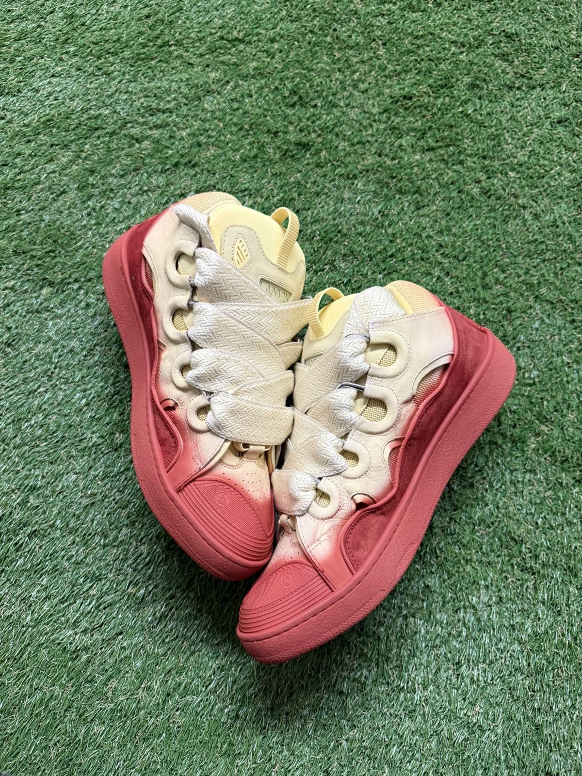 Lanvin Lanvin Curb Sneaker ‘Red Yellow’ Size US 9 / EU 42 - 2 Thumbnail