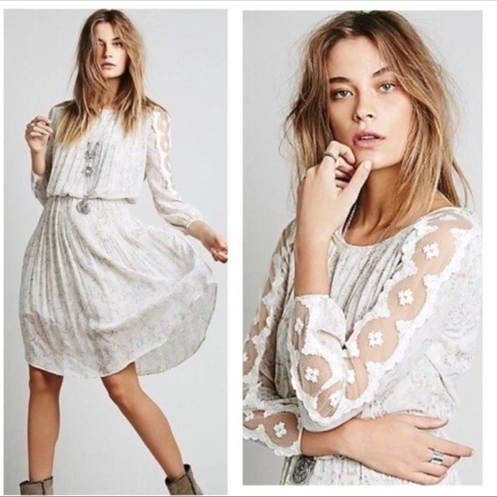 Free People Free People Floral Charolette Chiffon MidiDress Womens Small Size S / US 4 / IT 40 - 1 Thumbnail