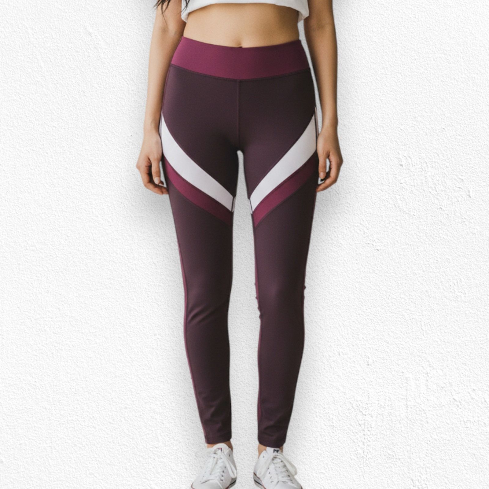 Fabletics Brogan Salar Plum Wine Mesh 7/8 Active Leggings Size XS Size 26" / US 2 / IT 38 - 3 Thumbnail