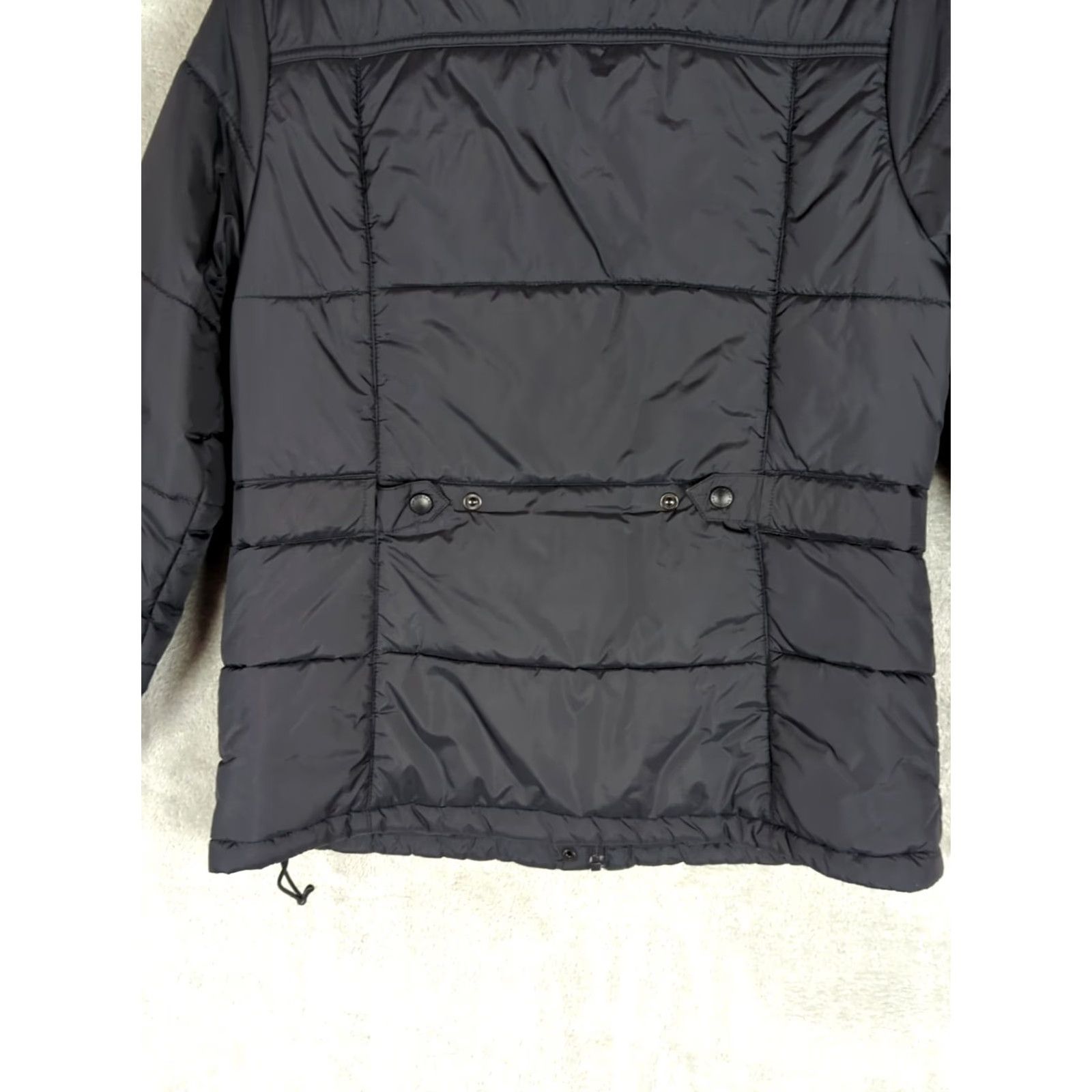 Lands' End Lands' End Quilted Jacket Women M Black Nylon Insulated Sherpa Collar Long Sleeve Zip Short Length Regular Fit Casual Size M / US 6-8 / IT 42-44 - 7 Thumbnail