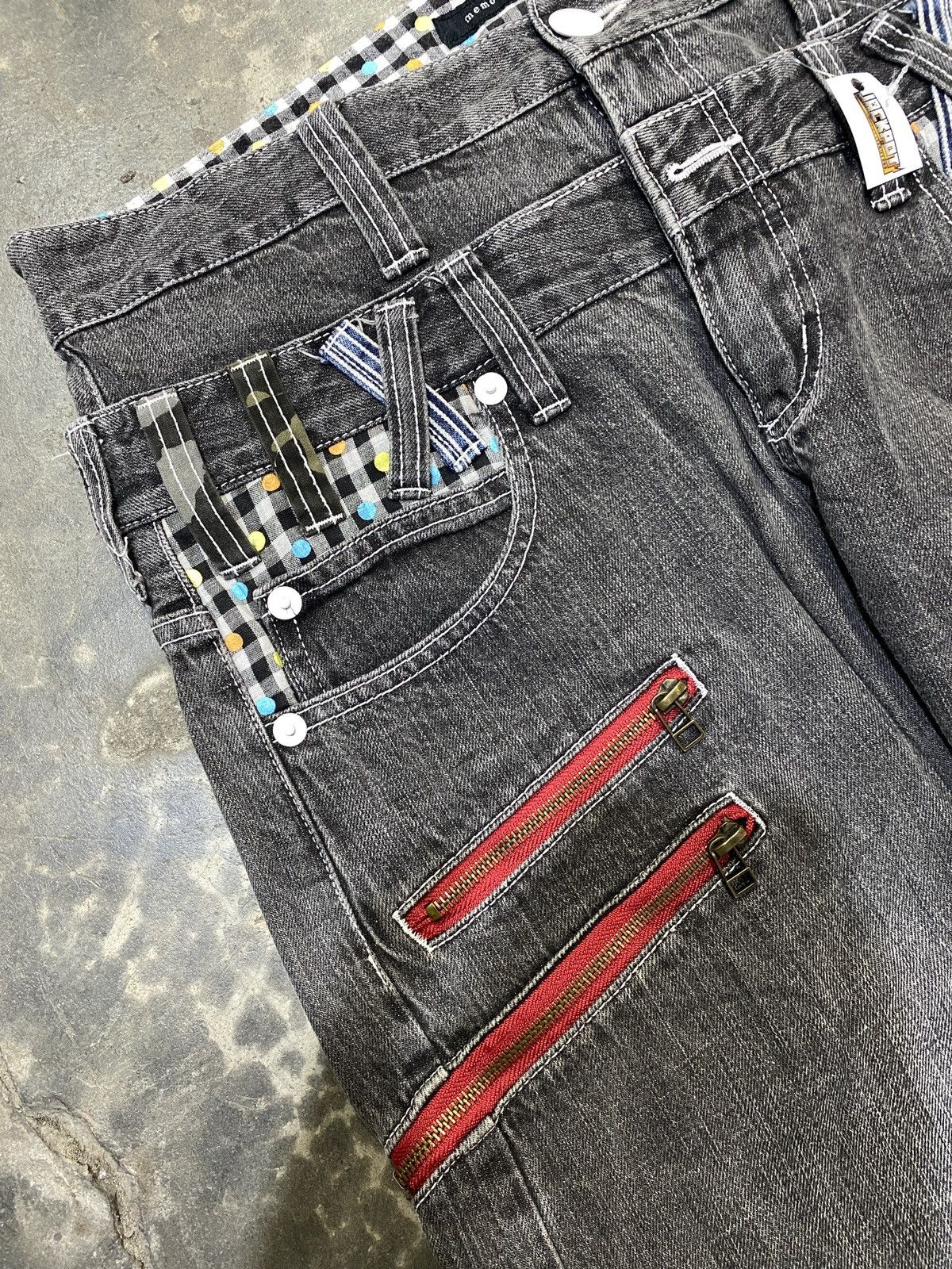 Japanese Brand Rare vintage memory special double waist punk bondage zipper Size US 33 - 7 Thumbnail