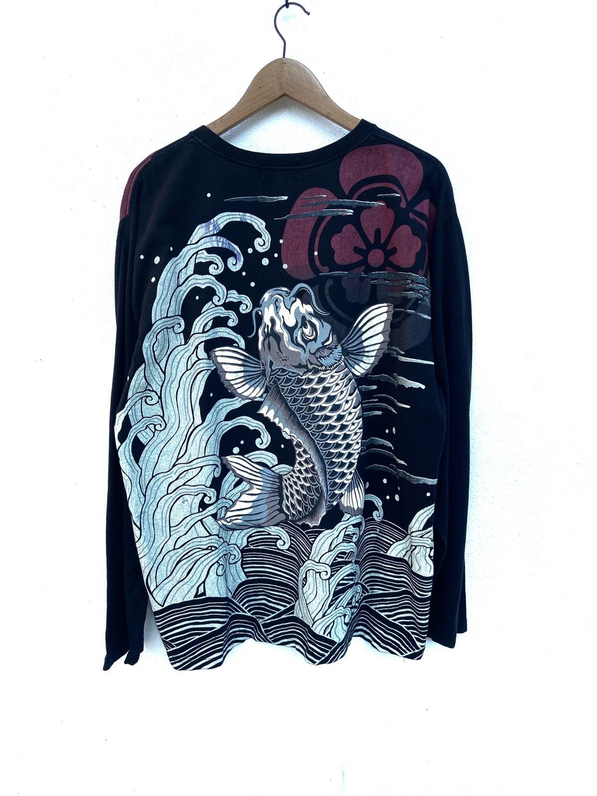 If Six Was Nine 🔥 Japanese Sukajan t shirt Fish Koi Hysteric Glamour Size US XL / EU 56 / 4 - 1 Thumbnail