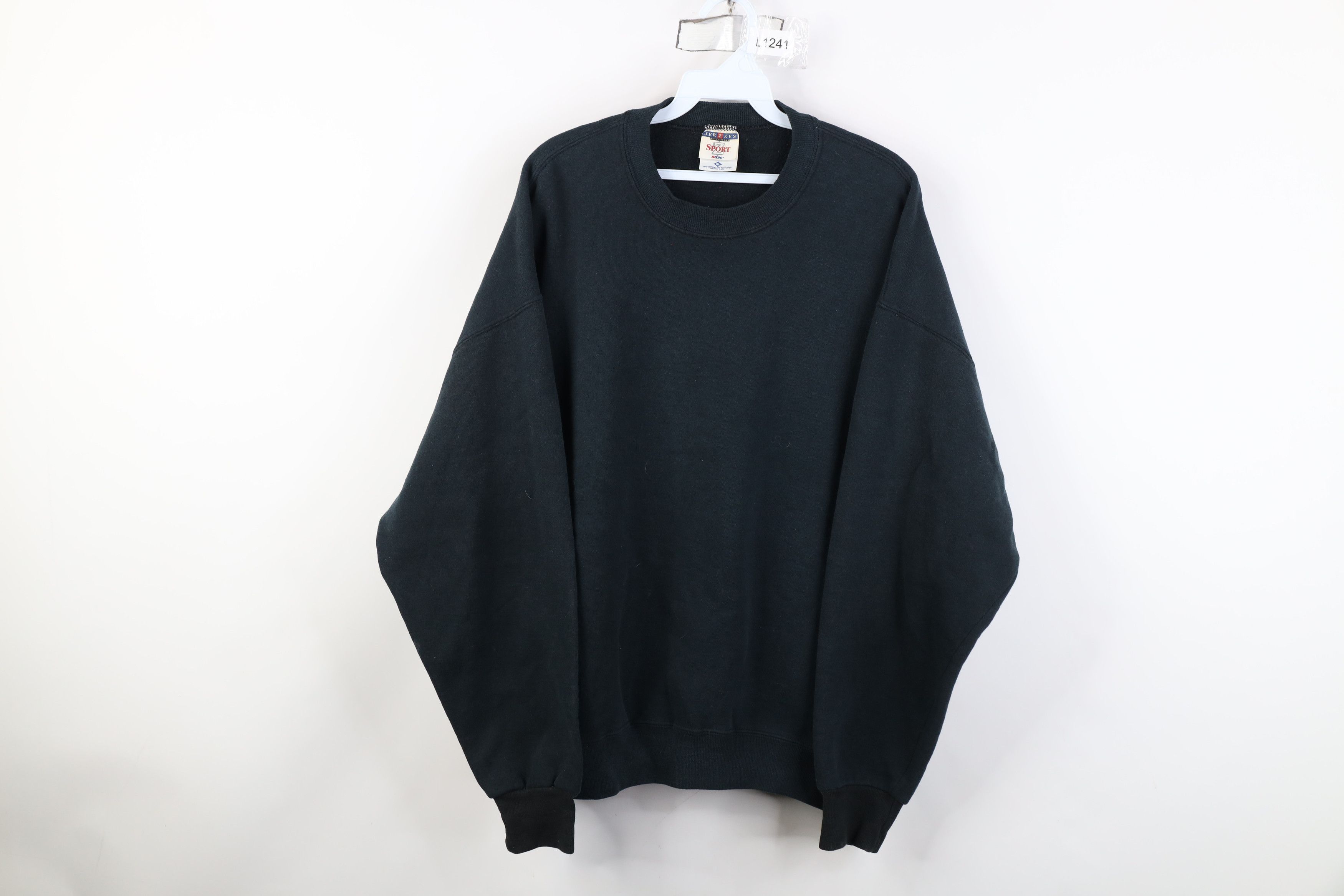 Vintage Vintage 90s Streetwear Heavy Crewneck Sweatshirt Black USA Size US XL / EU 56 / 4 - 1 Thumbnail