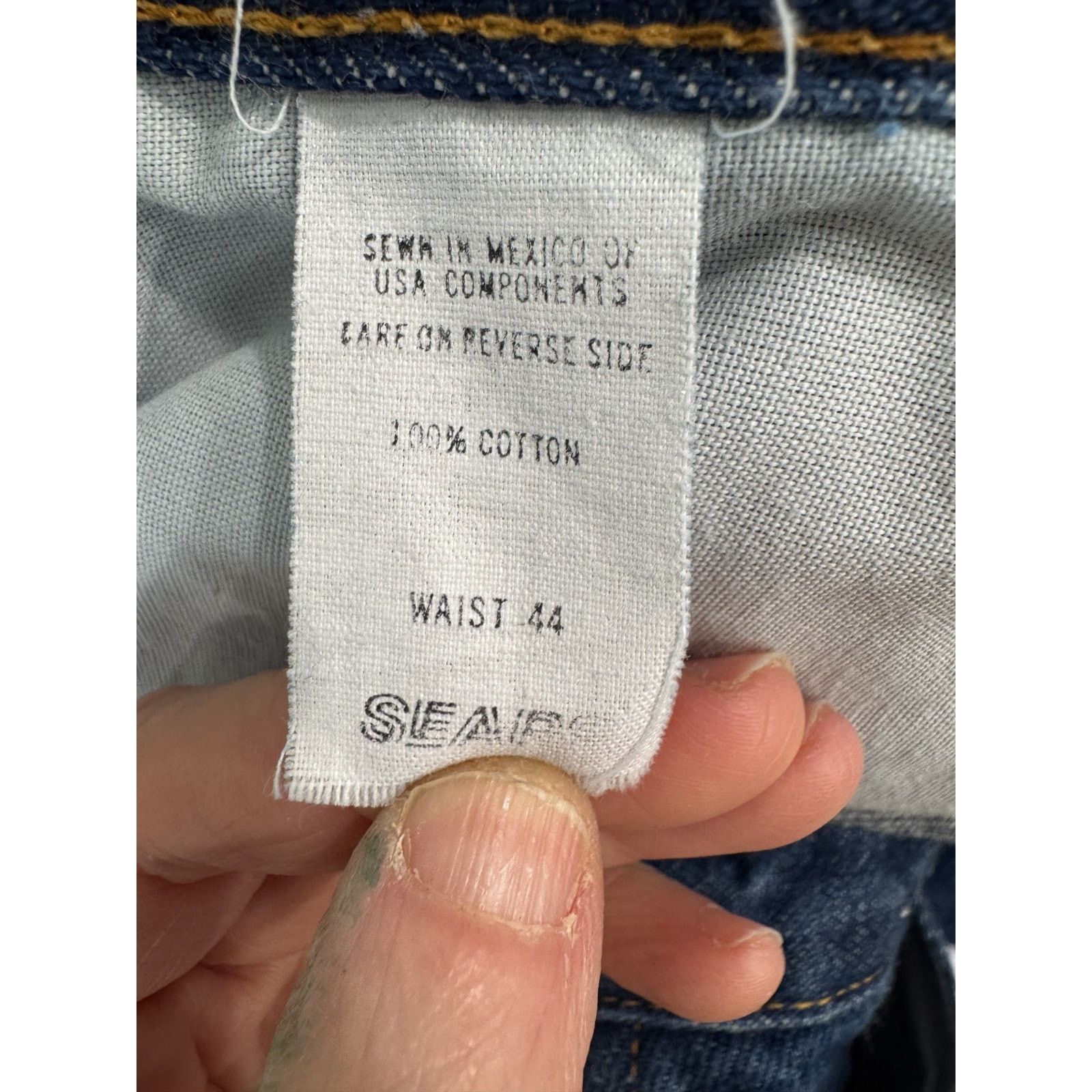 Sears Vintage Roebucks 100% Cotton Denim Jeans Straight Sears 44 Size US 44 / EU 60 - 4 Thumbnail