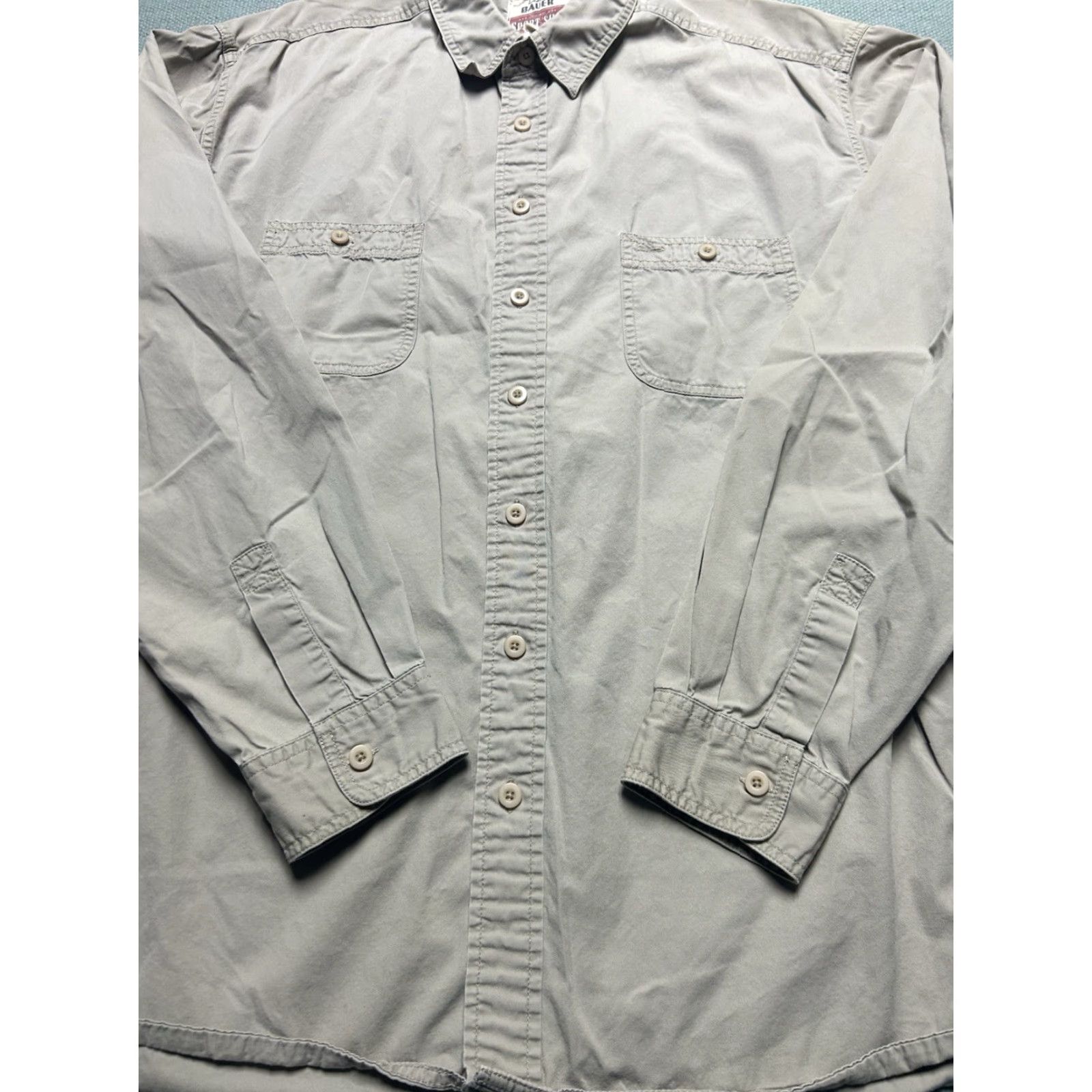 Eddie Bauer Eddie Bauer Sport Shop Long Sleeve Button-Up Shirt Outdoor Safari Tan Khaki XL Tall Beige Men Size US XL / EU 56 / 4 - 2 Thumbnail