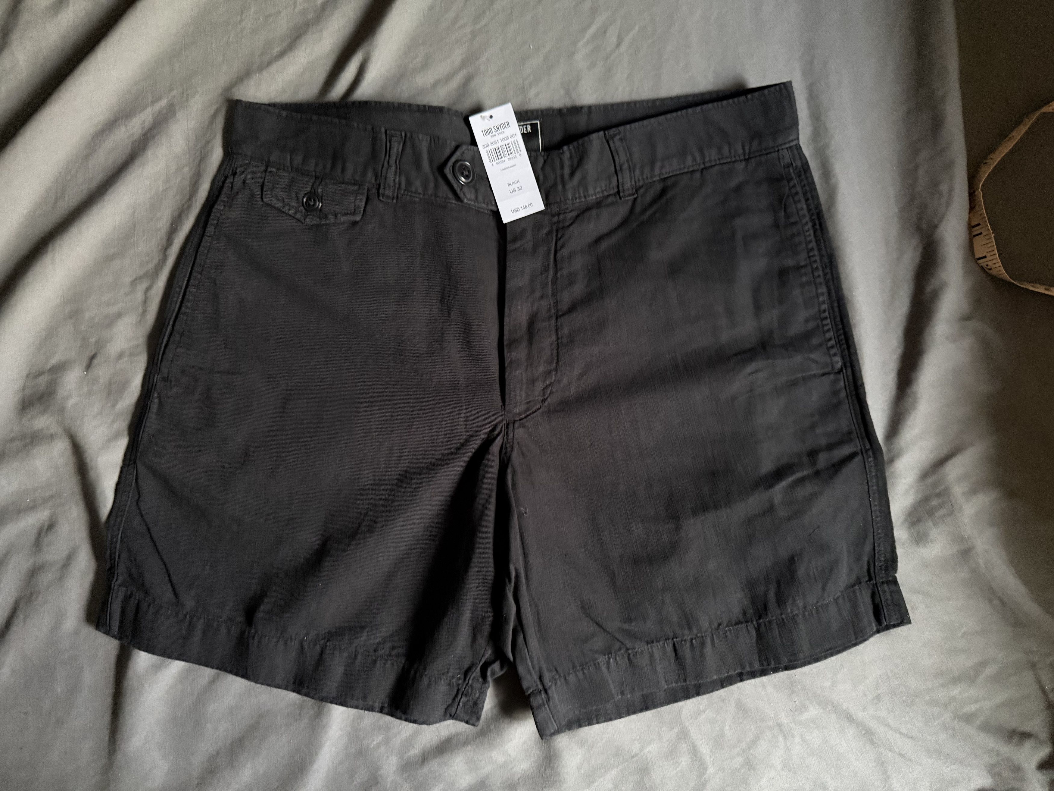 Todd Snyder Todd Snyder 7" Cotton-Linen Hudson Short BLACK $148 32" Size US 32 / EU 48 - 4 Thumbnail
