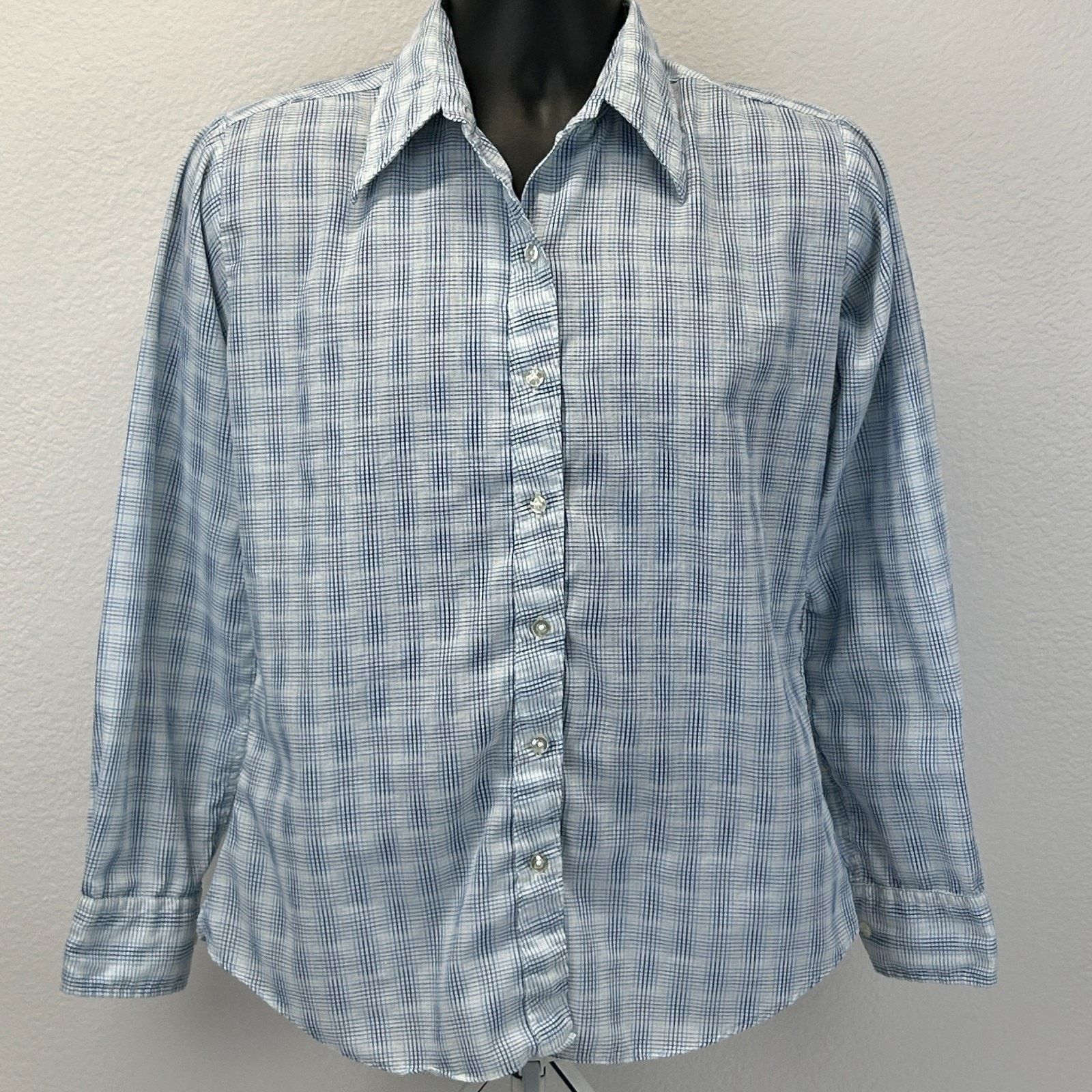 Vintage Vintage 70s 80s Button Front Shirt Big Collar S Small Size US S / EU 44-46 / 1 - 2 Thumbnail