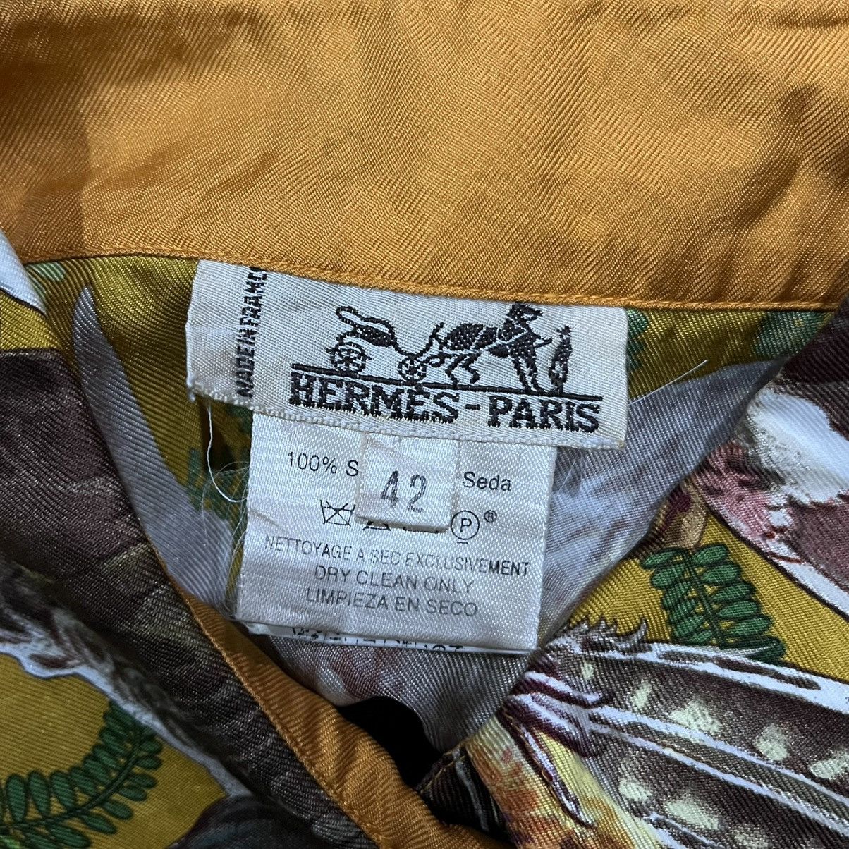 Hermes Hermes Paris H De Linares Silk Shirt Size US L / EU 52-54 / 3 - 6 Thumbnail
