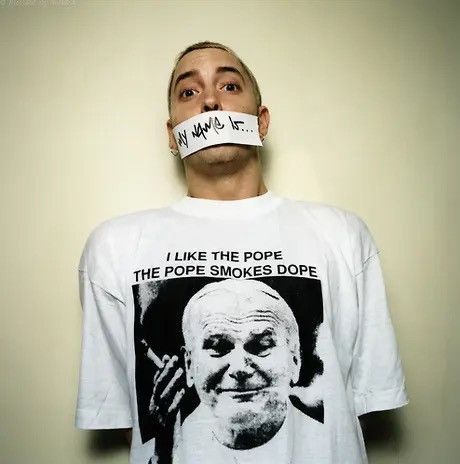 Rap Tees Vintage I like the pope the pope smokes dope T shirt Size US XL / EU 56 / 4 - 2 Thumbnail