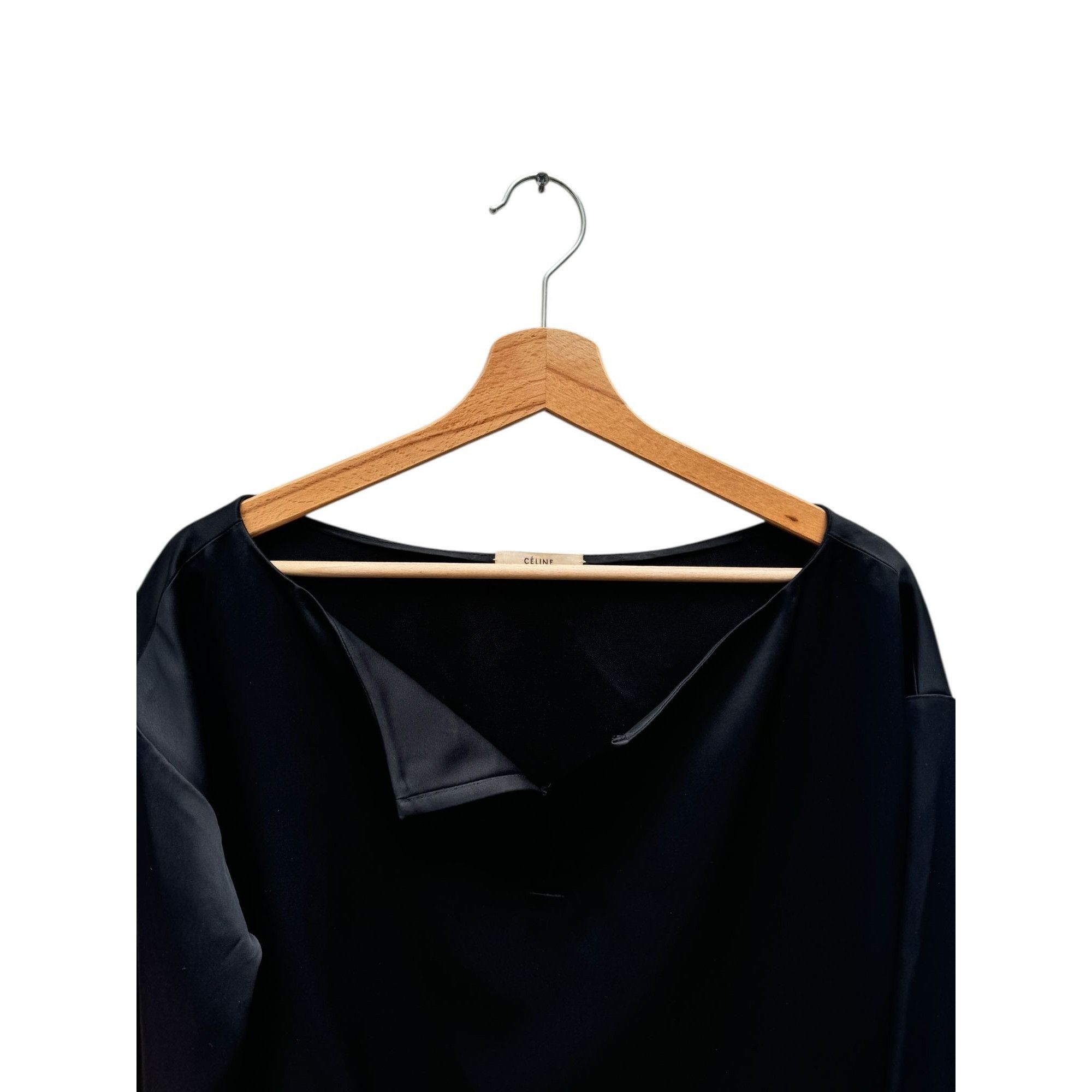 Celine Phoebe Philo Black Viscose Dress Size S / US 4 / IT 40 - 3 Thumbnail
