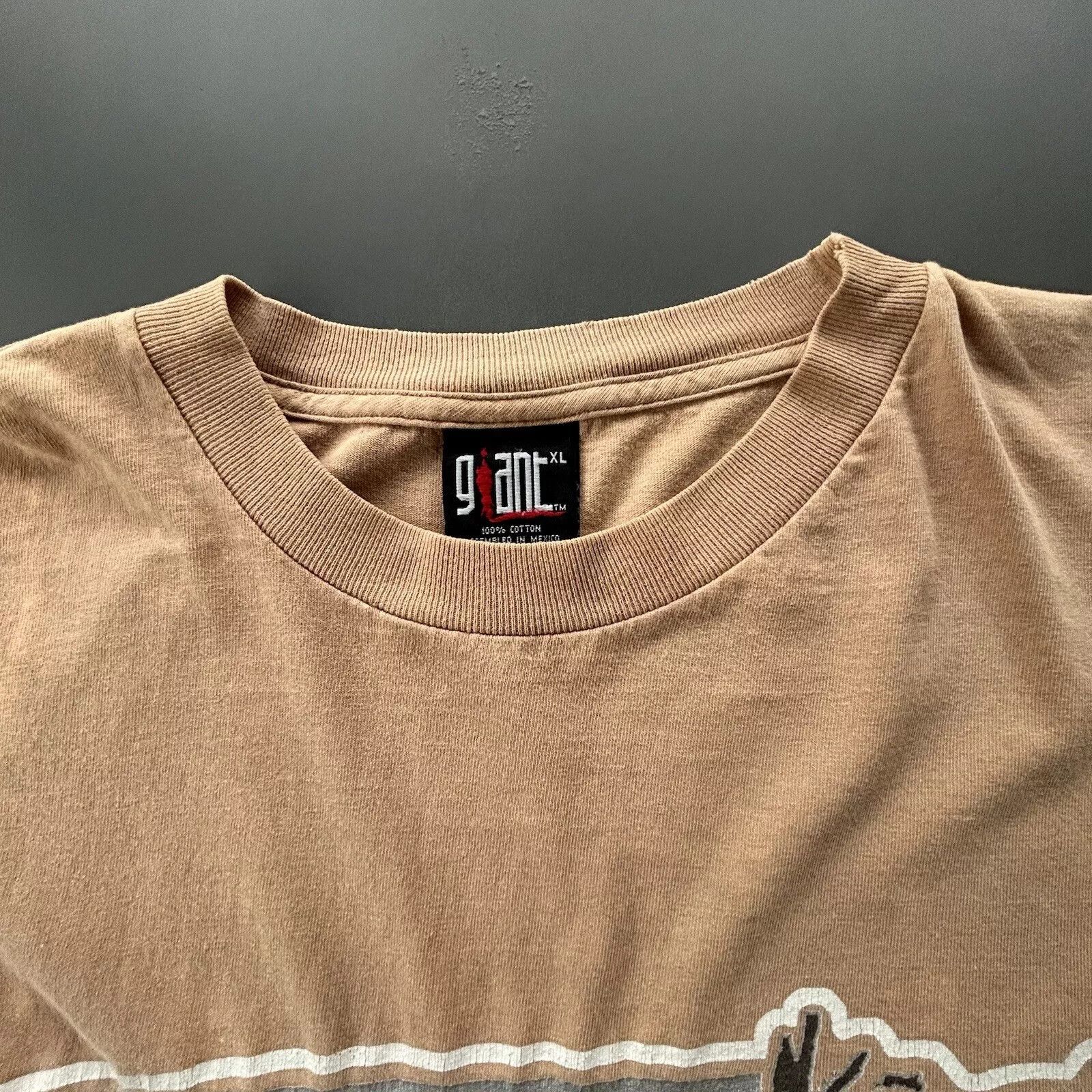 Giant VTG Korn 1996 Band T-Shirt Sz XL Beige Striped Size US XL / EU 56 / 4 - 4 Thumbnail