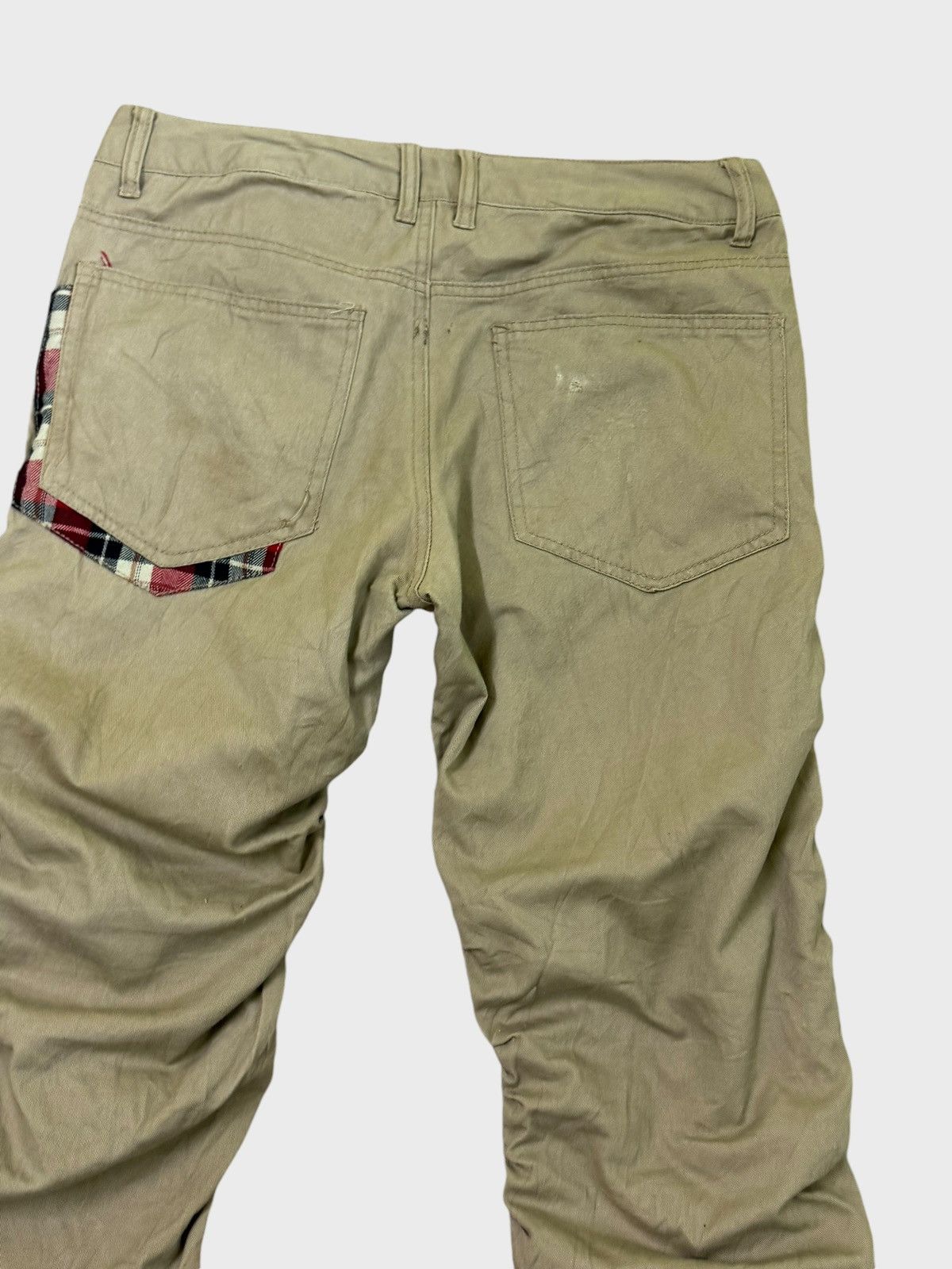 Japanese Brand Stacked Pant Plaid Tartan Distressed pant Size US 32 / EU 48 - 10 Thumbnail