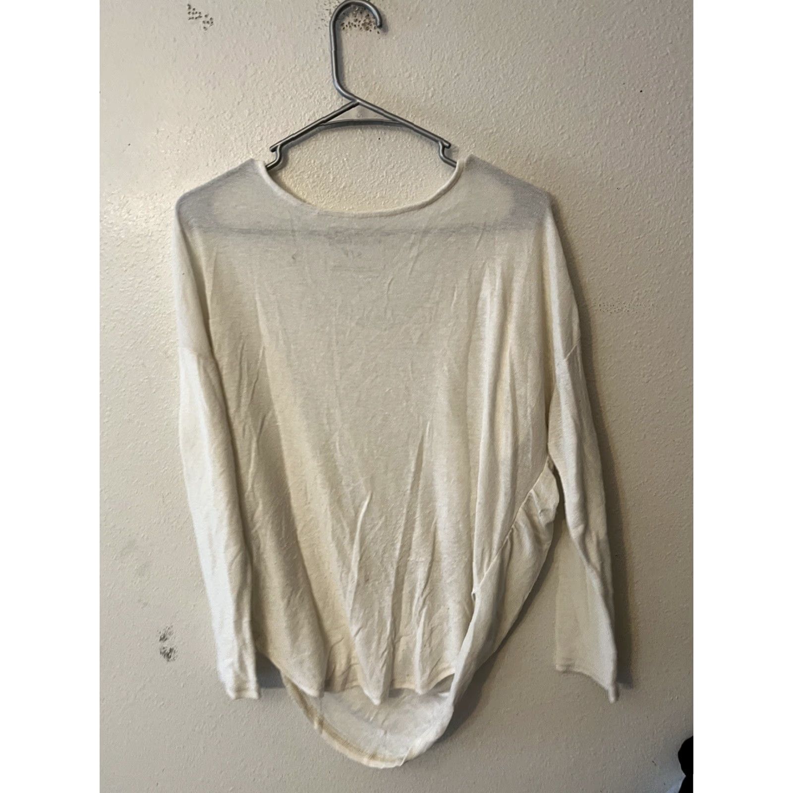 Vintage We The Free Solid Women Long Sleeve Oversized Size Small Blouse Tunic White S Ladies Womens Size S / US 4 / IT 40 - 2 Thumbnail