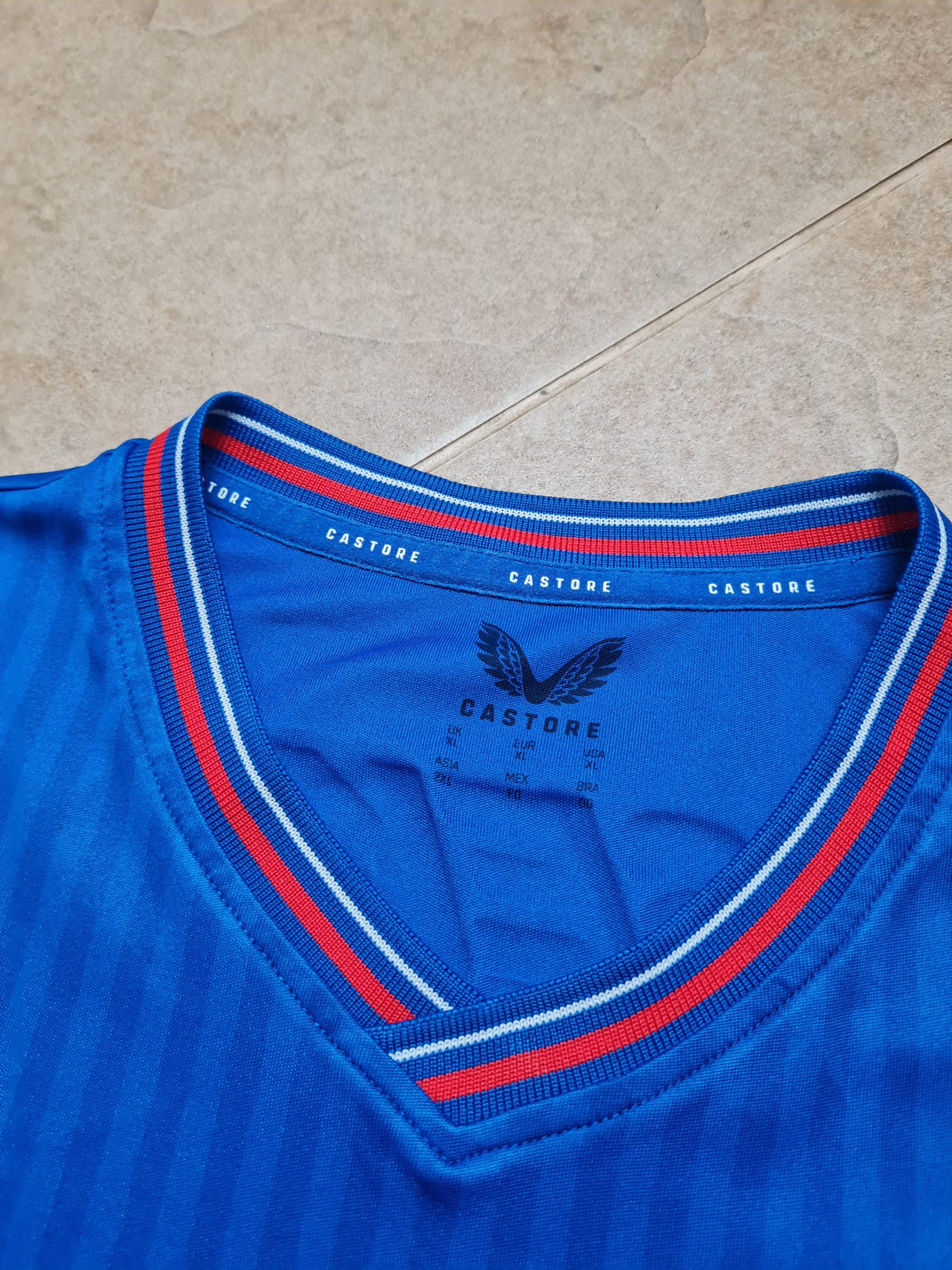 Castore JERSEY RANGERS 2023 2024 HOME SHIRT SOCCER GLASGOW SCOTLAND Size US XL / EU 56 / 4 - 7 Thumbnail