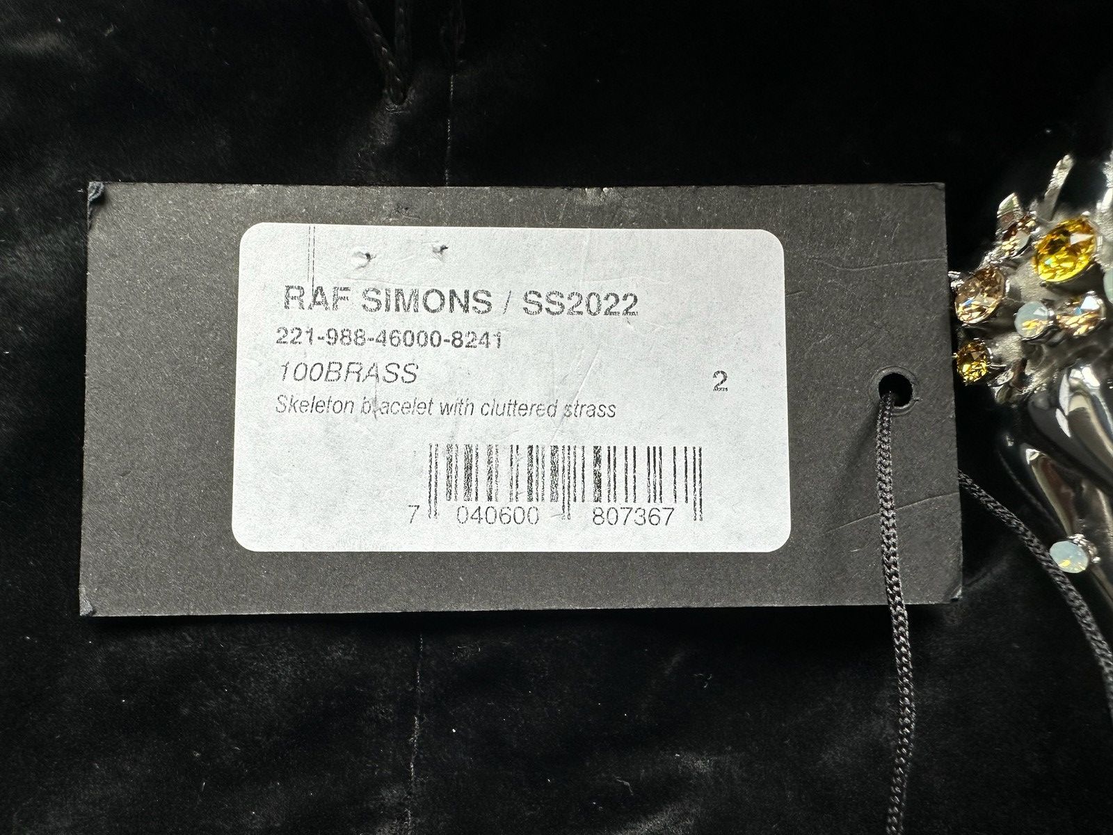 Raf Simons Raf Simon Skeleton hand cuff bracelet with diamonds Size ONE SIZE - 4 Thumbnail