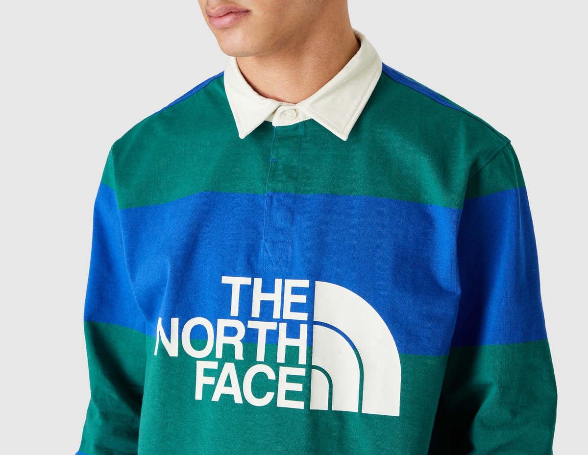 The North Face The North Face Colorblock Big Stripe Logo Rugby Blue Green Size US XL / EU 56 / 4 - 3 Thumbnail