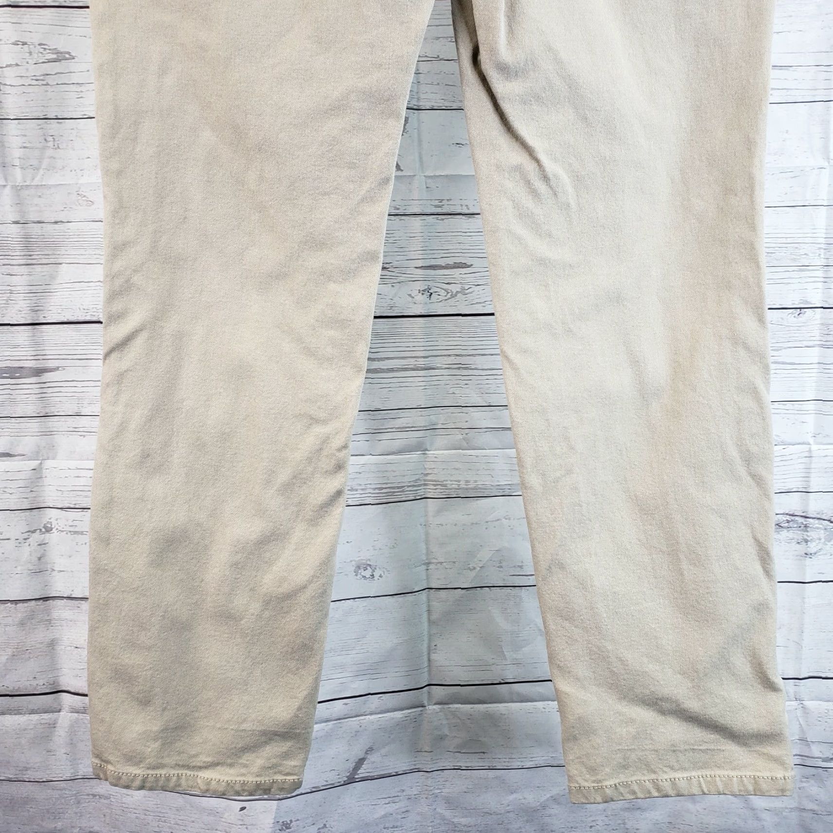 Vintage Chicos Jeans Womens Sz 6 Short Tan Straight Leg Mid Rise Size 28" / US 6 / IT 42 - 4 Thumbnail