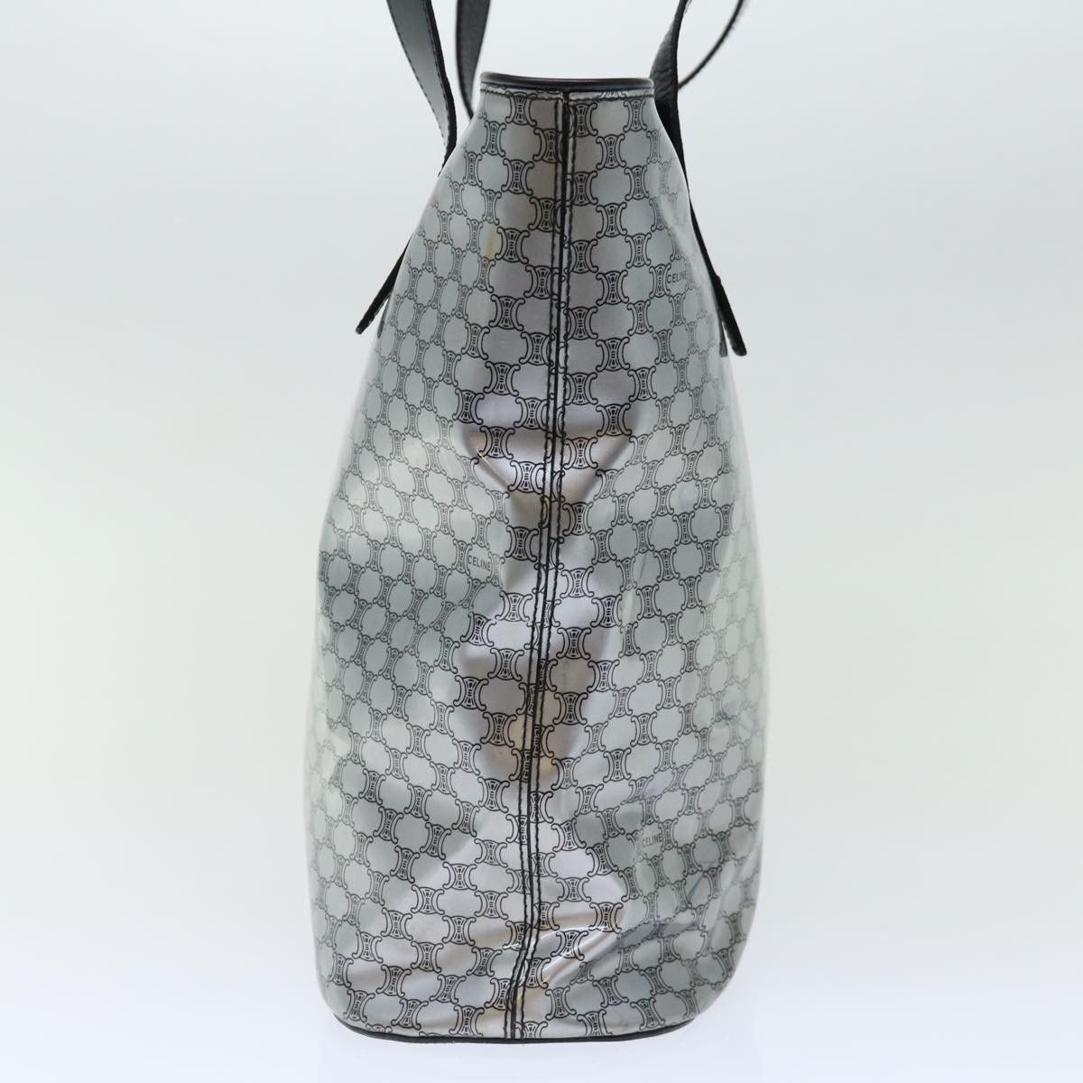 Celine CELINE Macadam Canvas Tote Bag Enamel Silver Black Size ONE SIZE - 6 Thumbnail