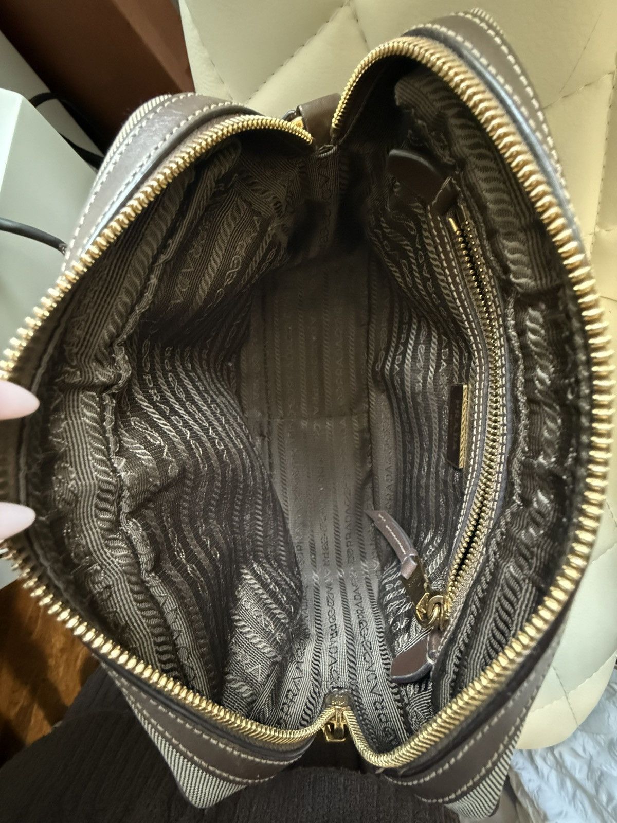 Prada City Calf-Trimmed Canapa Logo Camera Bag Size ONE SIZE - 9 Thumbnail