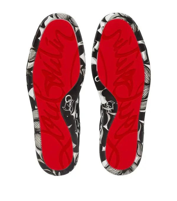 Christian Louboutin o1s1wg110625 Louis Junior Orlato Flat in Black/White Size US 9.5 / EU 42-43 - 4 Thumbnail