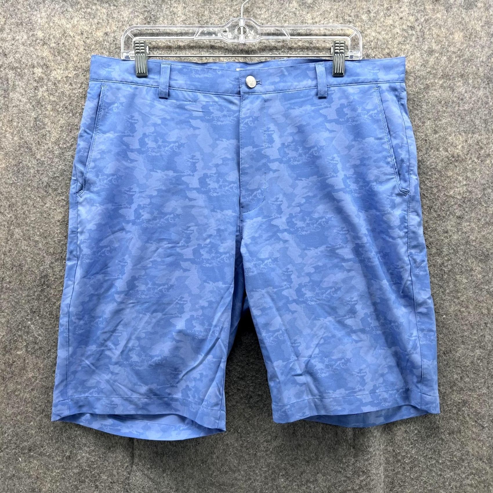 Peter Millar Peter Millar Shorts Men 35 Camouflage Blue Chino Flat Front Casual Outdoors Golf Shirt H Size US 35 - 2 Thumbnail