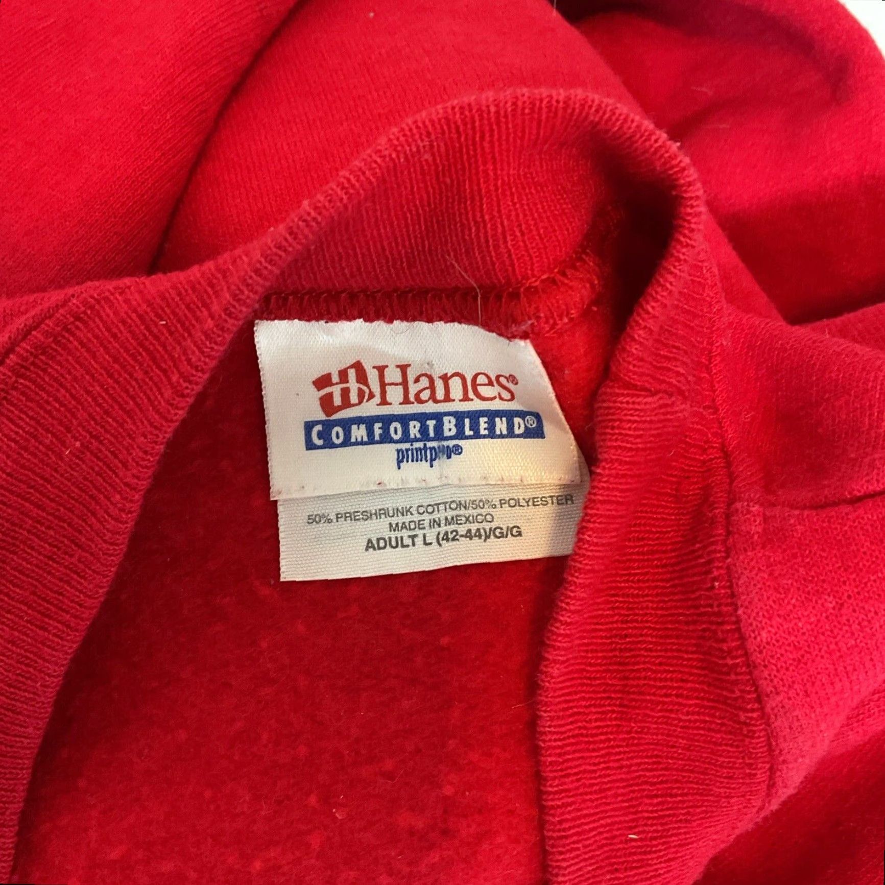 VINTAGE Hanes San Diego Zoo Giant Panda Sweatshirt Shirt Pullover Crew Neck Long Sleeve Red L Unisex Adults Mens