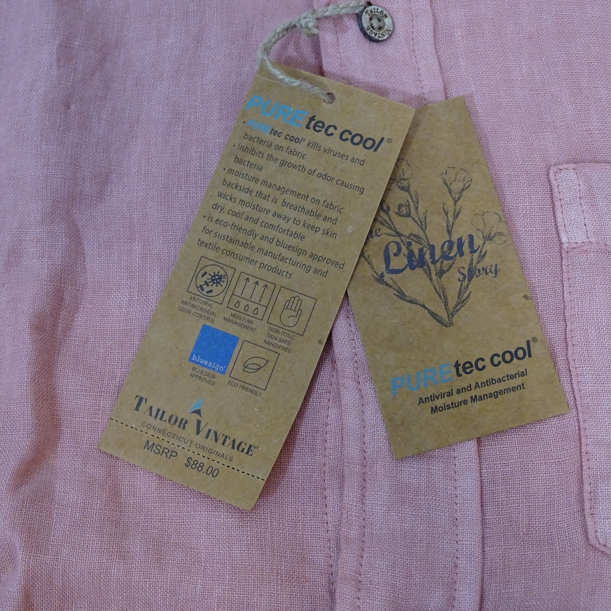 Other Tailor Vintage Men Linen Shirt Size S Short Sleeve Button Up Size US S / EU 44-46 / 1 - 4 Thumbnail
