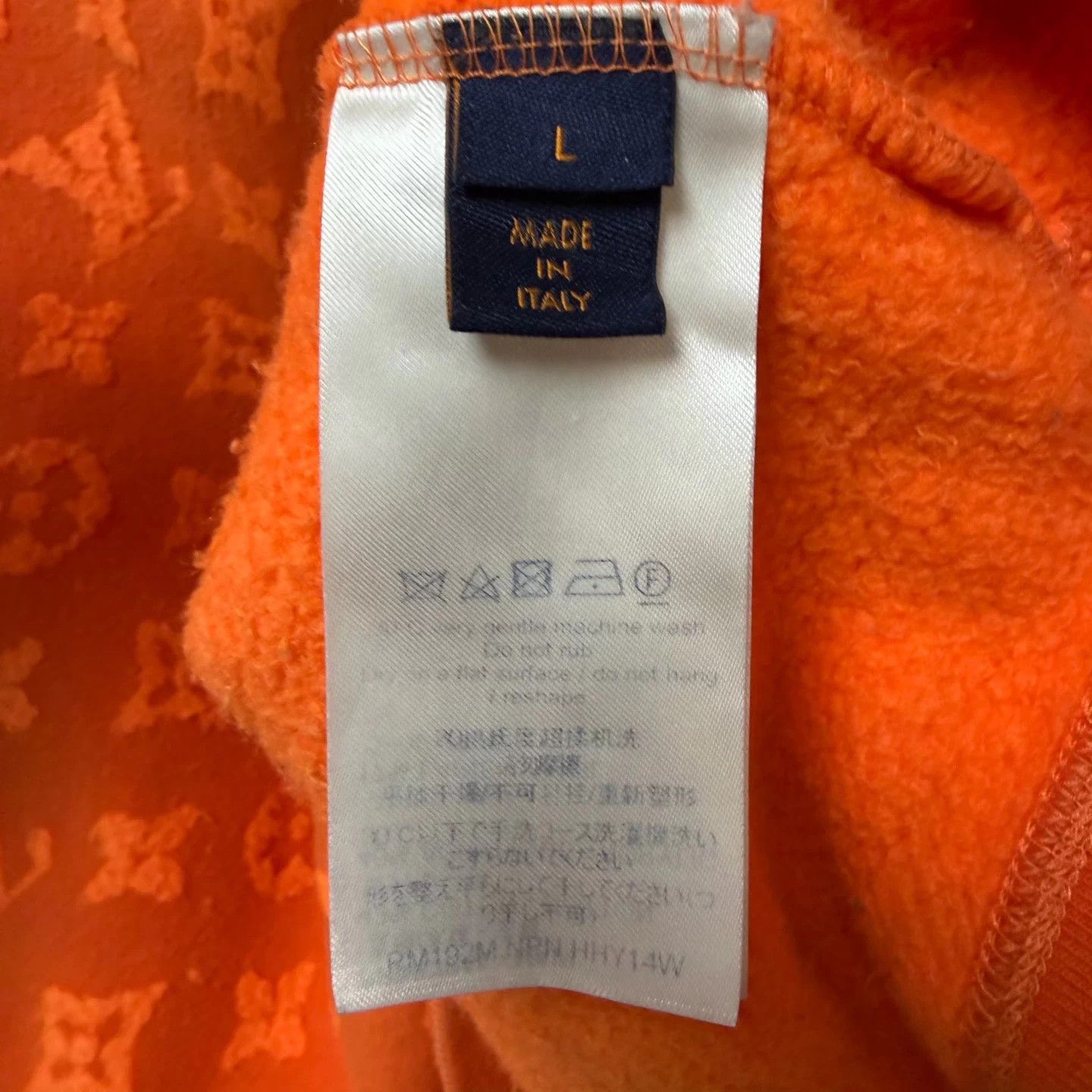 Louis Vuitton Louis Vuitton (LV) Orange flocked monogram sweatshirt Size US L / EU 52-54 / 3 - 6 Thumbnail