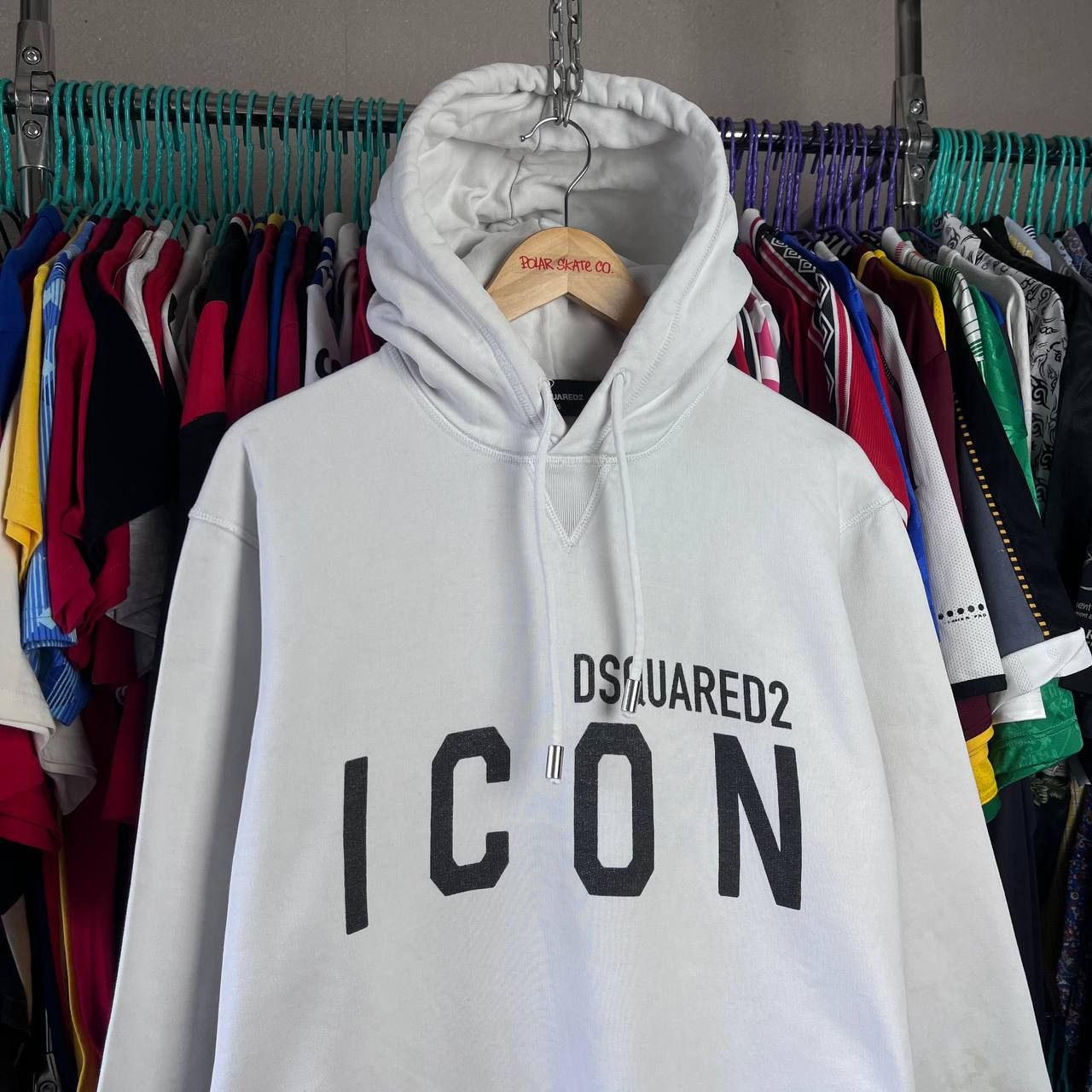 Dsquared2 Dsquared2 ICON Big Logo White Hoodie Size US S / EU 44-46 / 1 - 2 Thumbnail