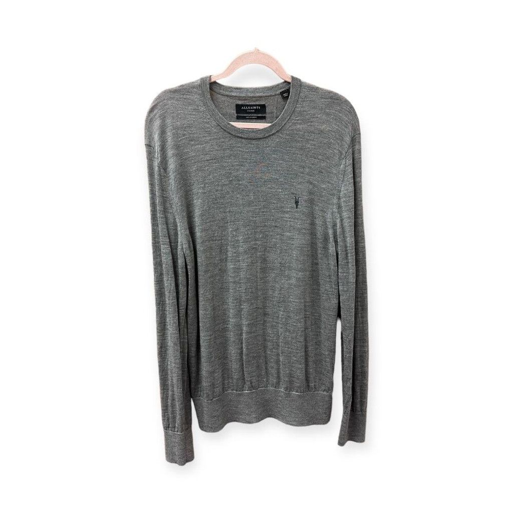 Allsaints Allsaints Mode Merino Crew Sweater in Grey Marl Size US XL / EU 56 / 4 - 3 Thumbnail