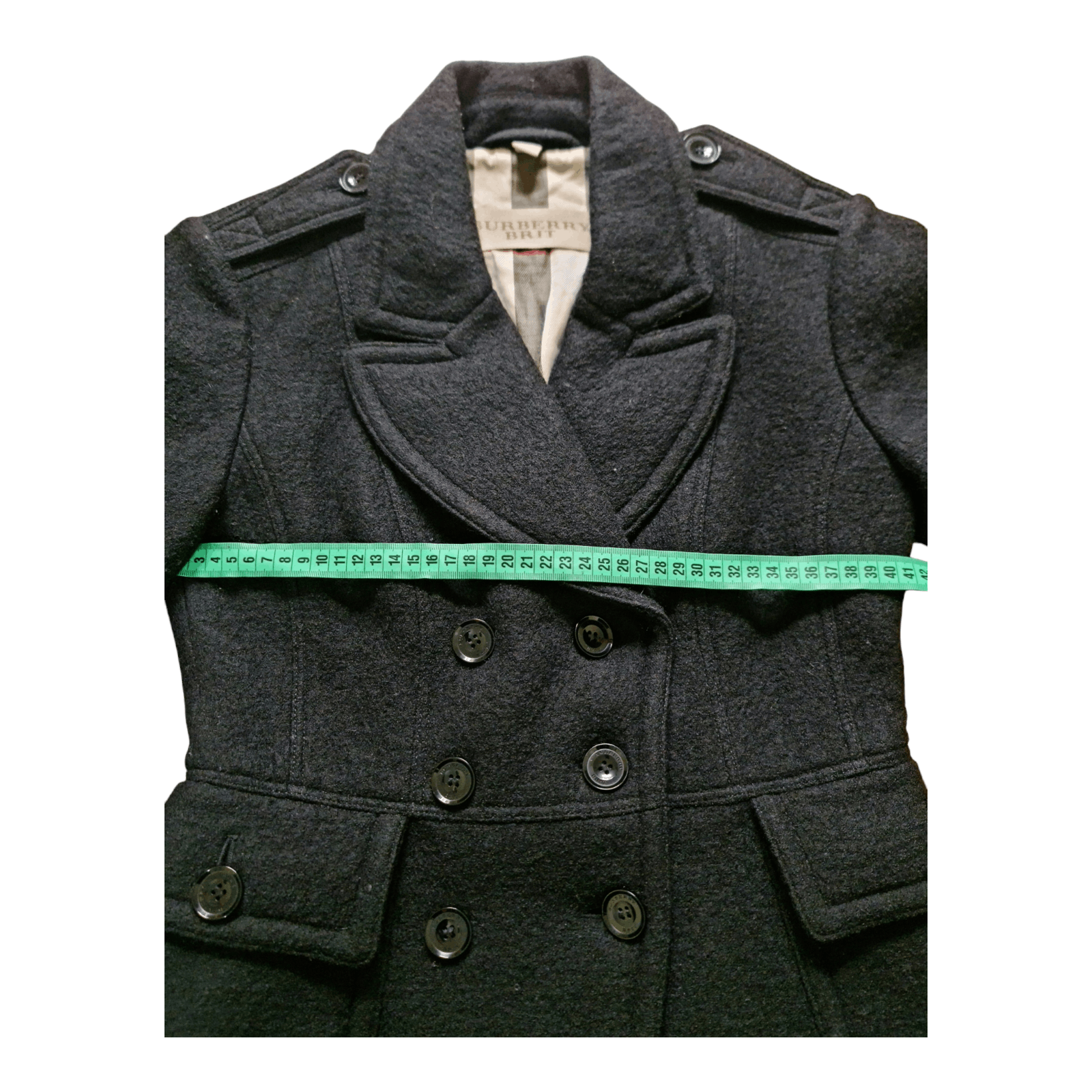 Burberry Burberry Brit Women Plaid PeaCoat nova check Blend Short Size S / US 4 / IT 40 - 8 Thumbnail
