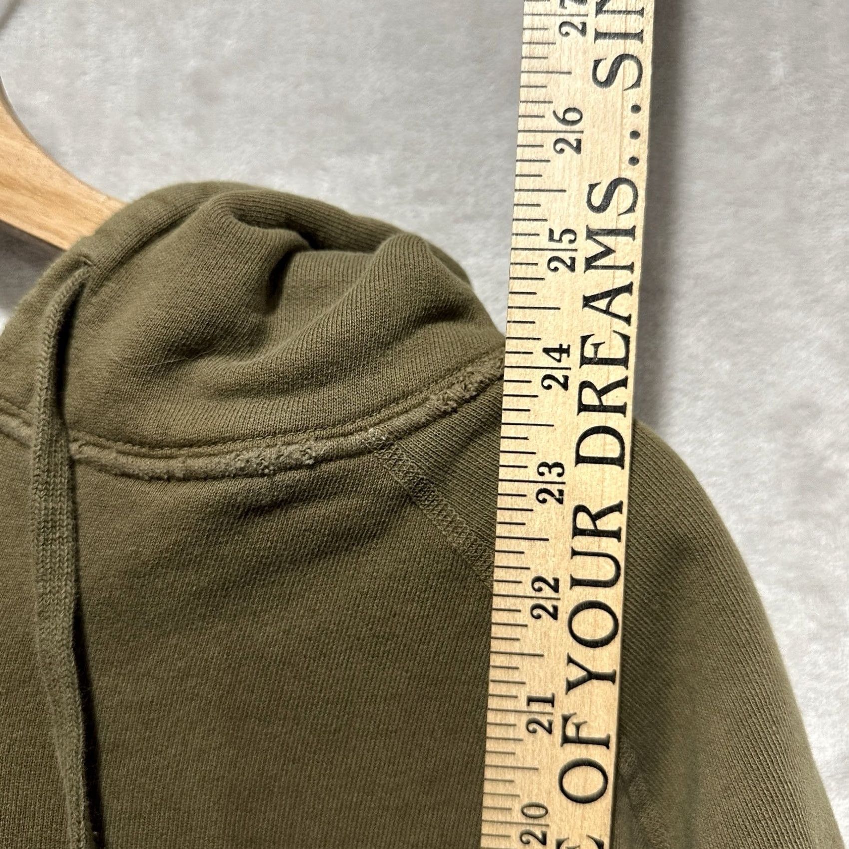 Nili Lotan Nili Lotan Janie Distressed Hoodie Pullover Size M Green Pullover Hooded Pockets 90s Grunge Hip Hop Designer Womens Size M / US 6-8 / IT 42-44 - 6 Thumbnail