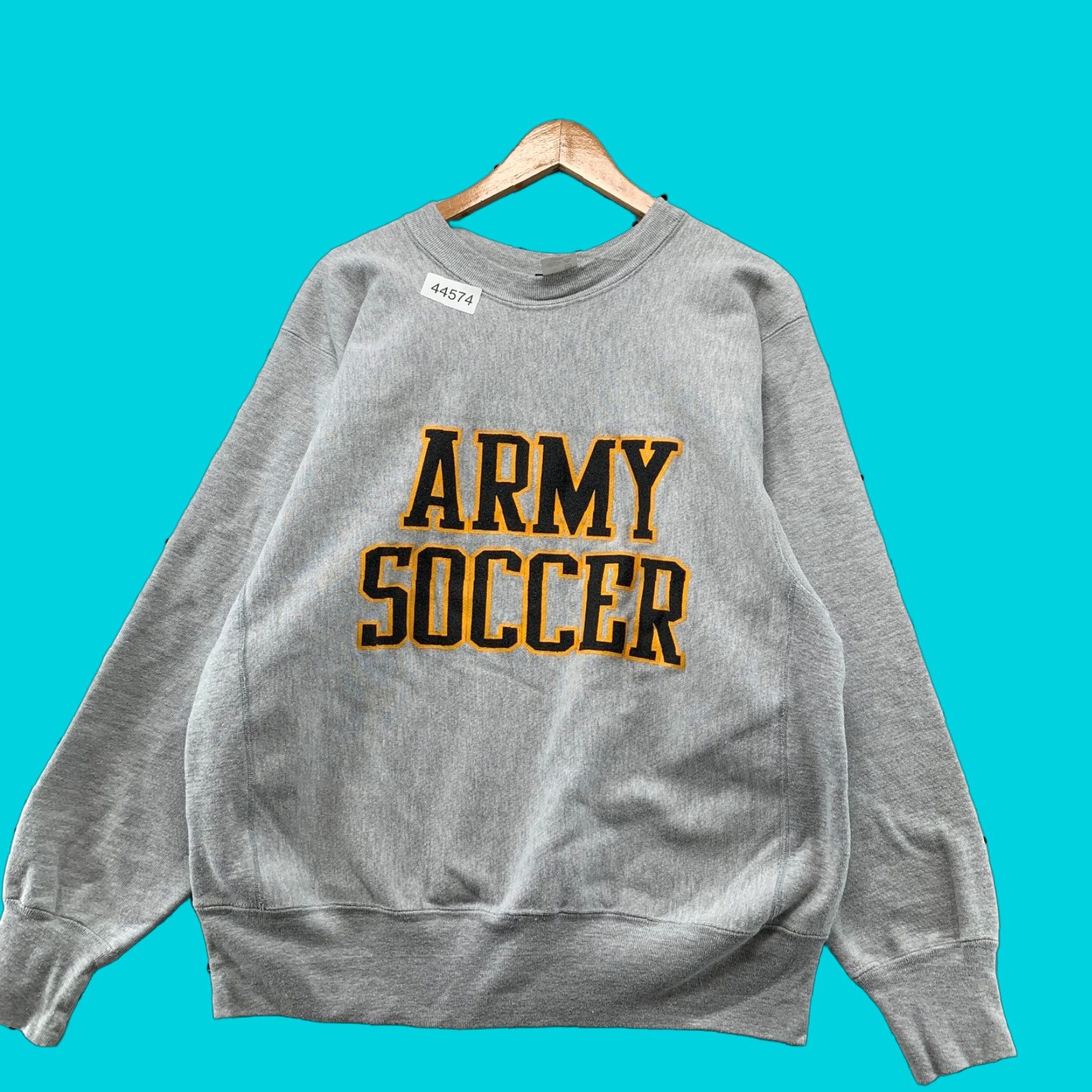 Vintage Vintage 90s Army Soccer Sweatshirt Mens Large Camber Reverse Weave USA Gray Cricket? Size US L / EU 52-54 / 3 - 1 Thumbnail