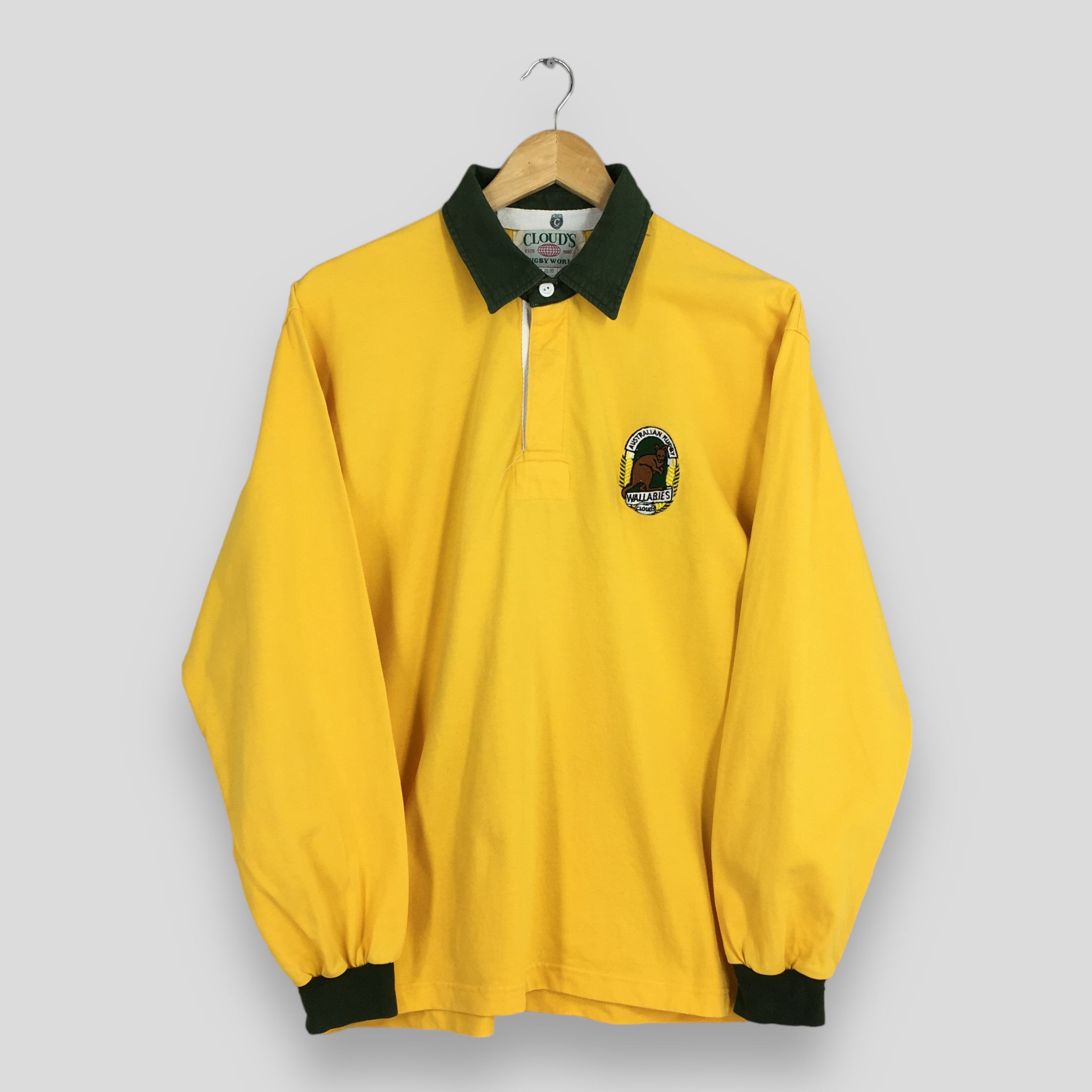 Canterbury of New Zealand × Man Made In Australia Vintage Australian World Rugby Yellow Polo Shirt Large Size US L / EU 52-54 / 3 - 1 Thumbnail